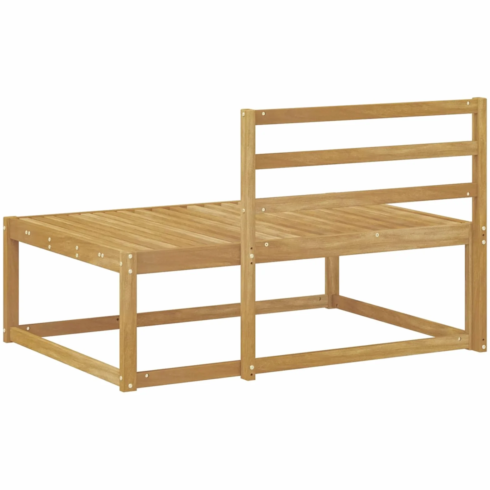vidaXL Sofa końcowa na zewnątrz Biały 115 x 83 x 73 cm, Meble Ogrodowe na Balkon, Nowoczesny Modułowy Styl, Wytrzymały Relaks w Eleganckiej Formie