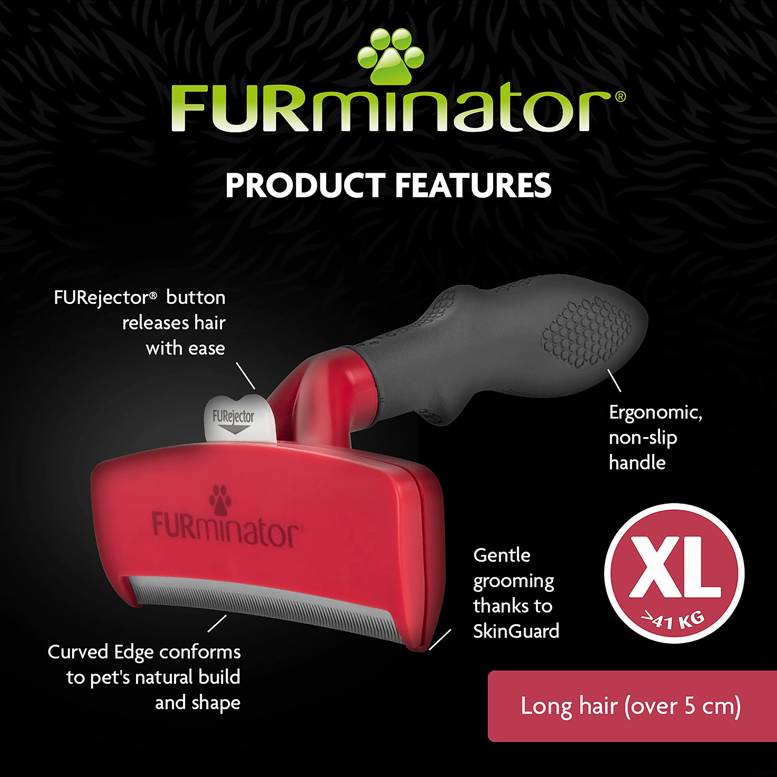 Furminator 4048422141167 Szczotka Dla Psów, XL, Bezbarwny