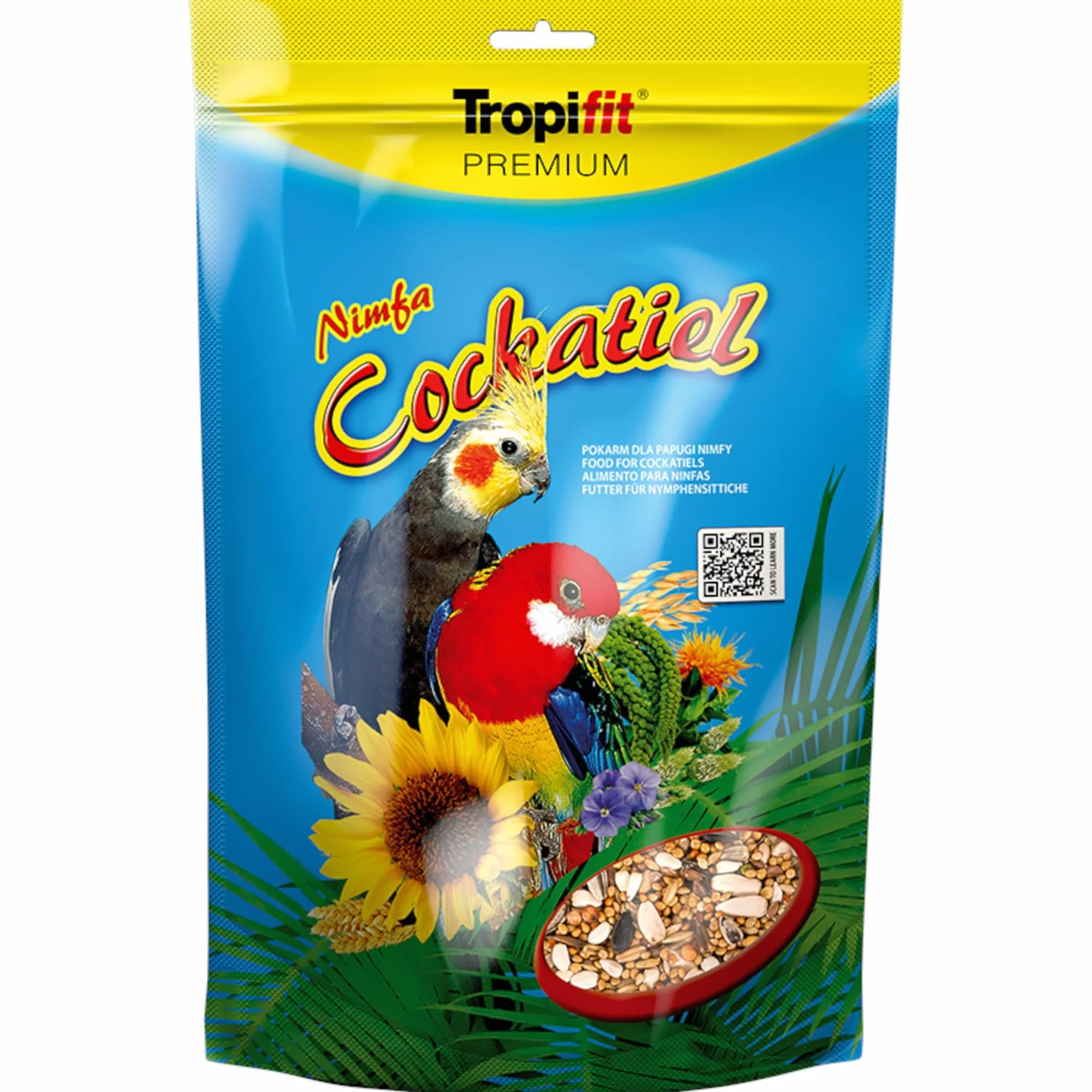 Mieszanka paszowa pełnoporcjowa dla papugi nimfy 700G COCKATIEL