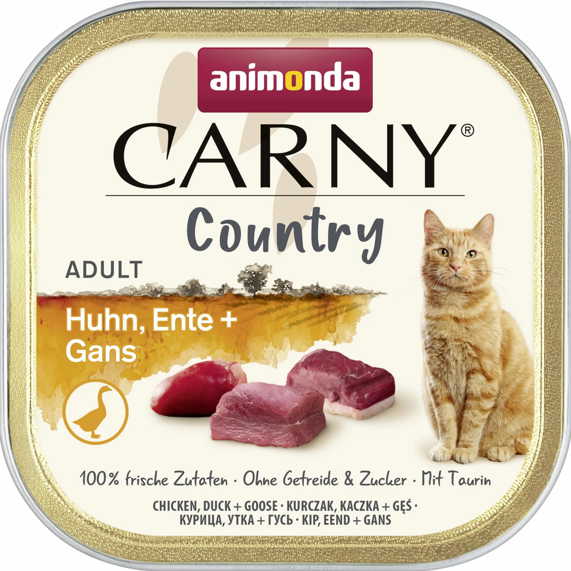 Animonda Carny Adult Karma dla Kotów, Kurczak/Kaczka/Gęś/Indyk Pstrąg/Cielęcina/Sarna, 6x100 g