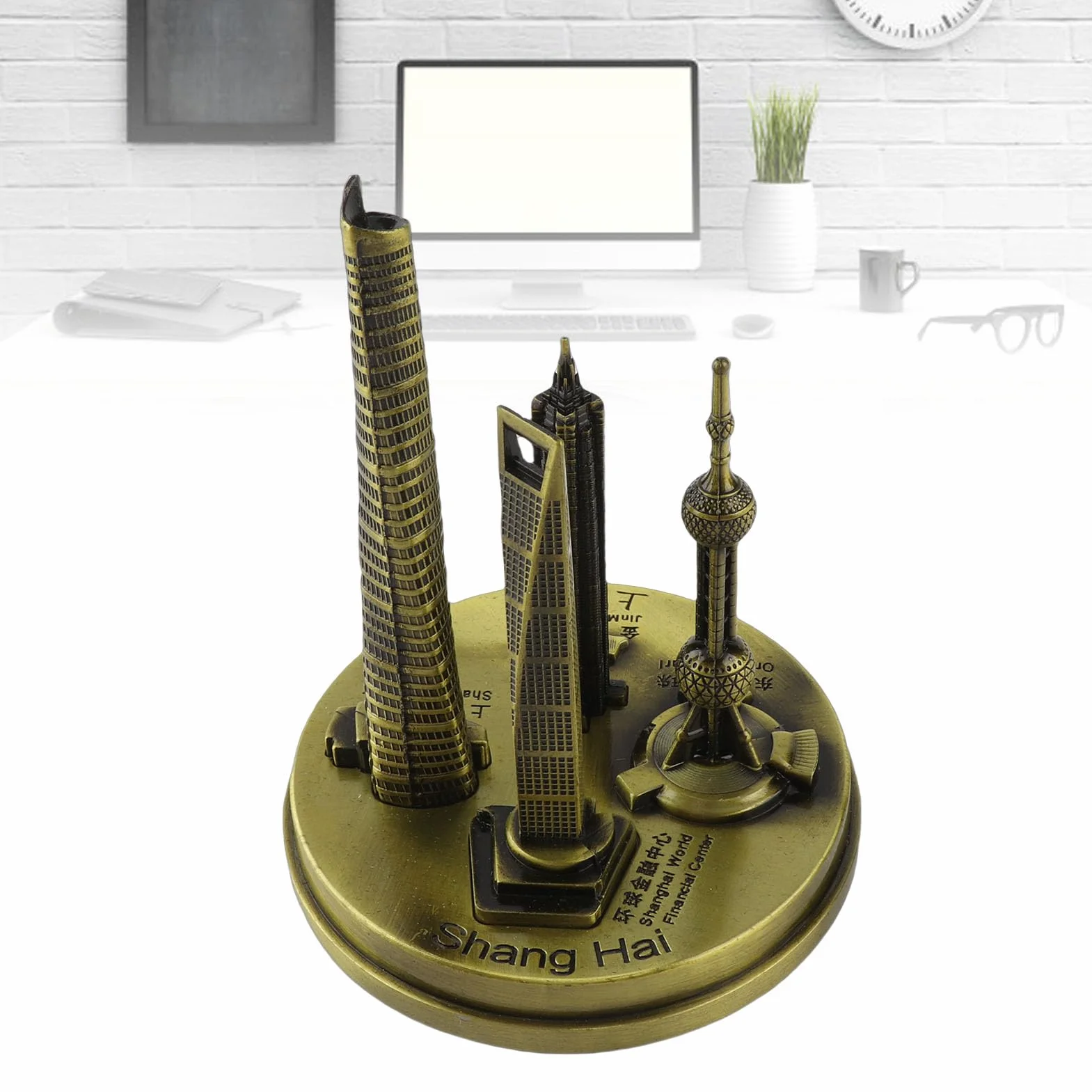 KIMISS Model wieżowców Szanghaju - Oriental Pearl Tower i Global Financial Center for kolekcjonerów, pamiątka z Chin