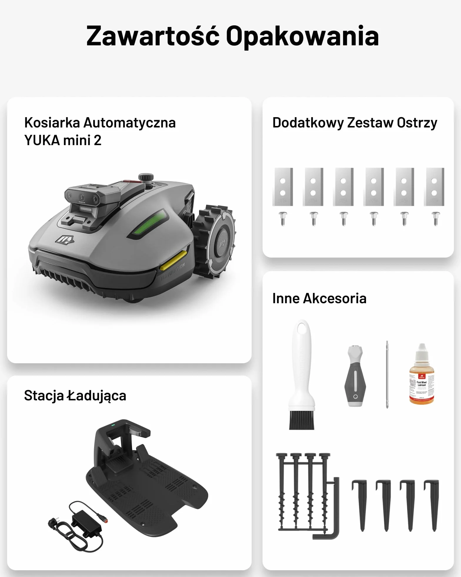 MAMMOTION YUKA mini 2 500 Robot koszący bez przewodu obwodowego, do 500 m², Tri-Cam AI Vision,BRAK RTK, brak przerw w sygnale, automatyczne mapowanie wielu stref, DropMow, ręczna edycja mapy