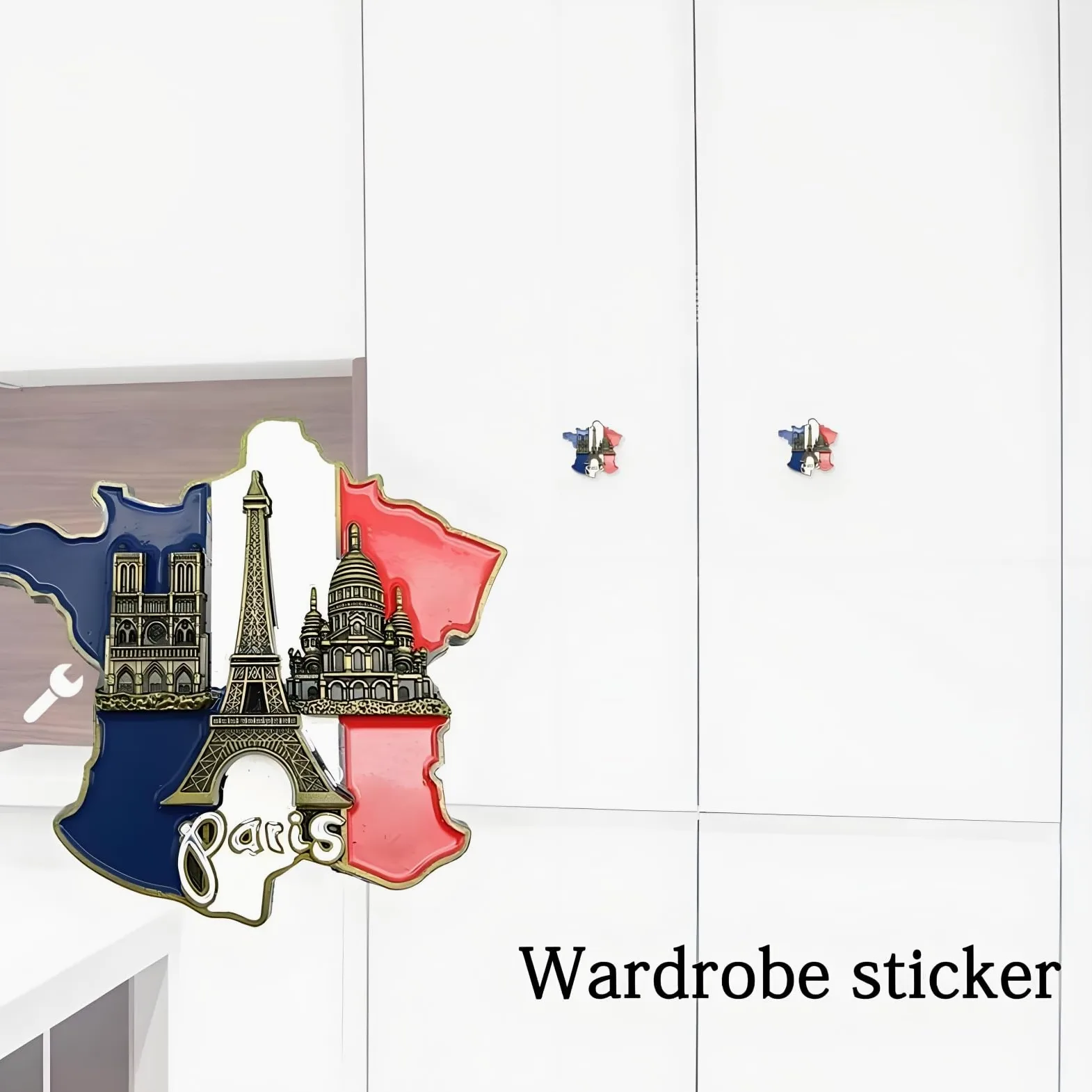 Francja 3D magnesy na lodówkę – dekoracyjne magnesy z żywicy z wieżą Eiffla i Notre-Dame (pamiątki podróżne)