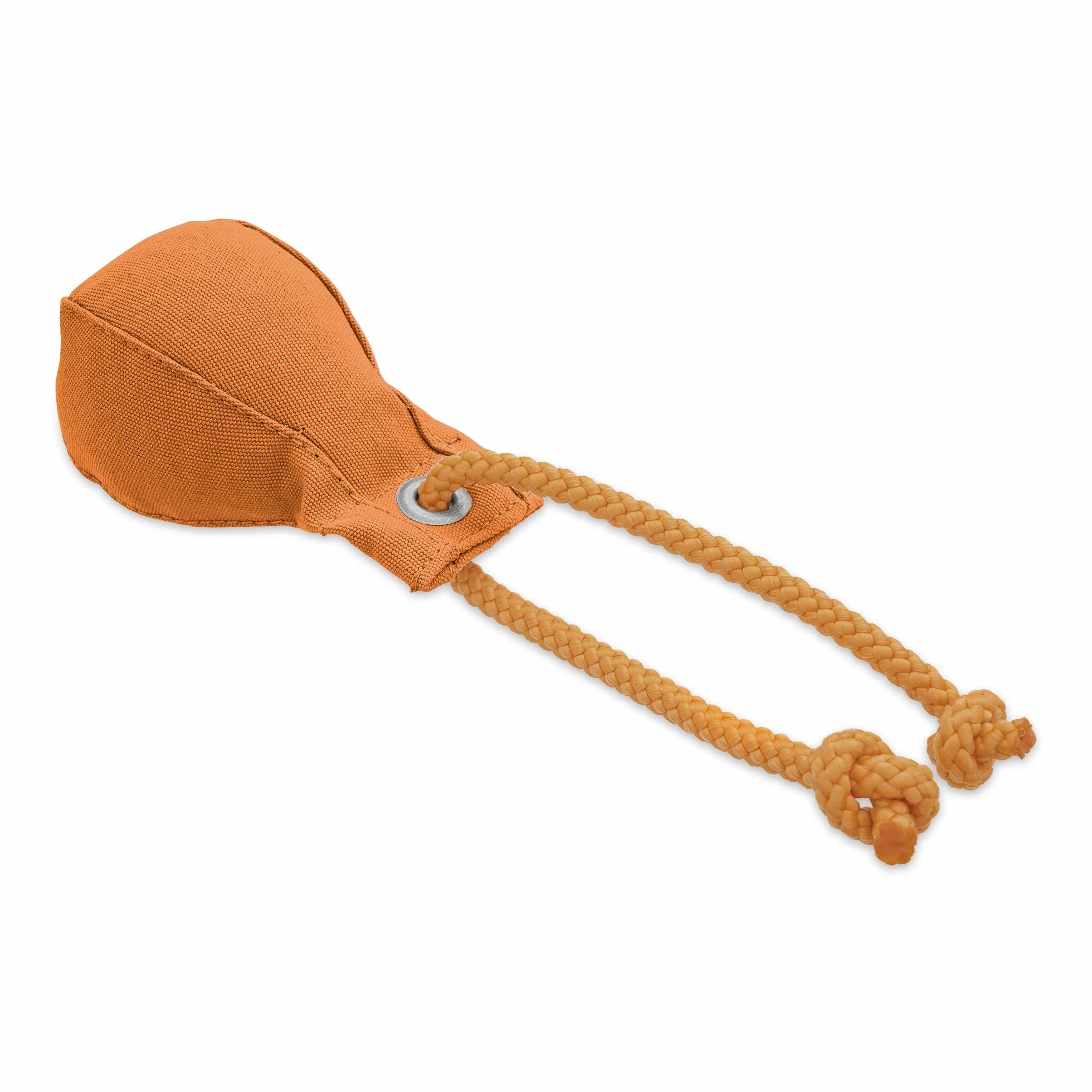 Piłka do treningu apportacji Dummyball 150 g pomarańczowa z długą linką