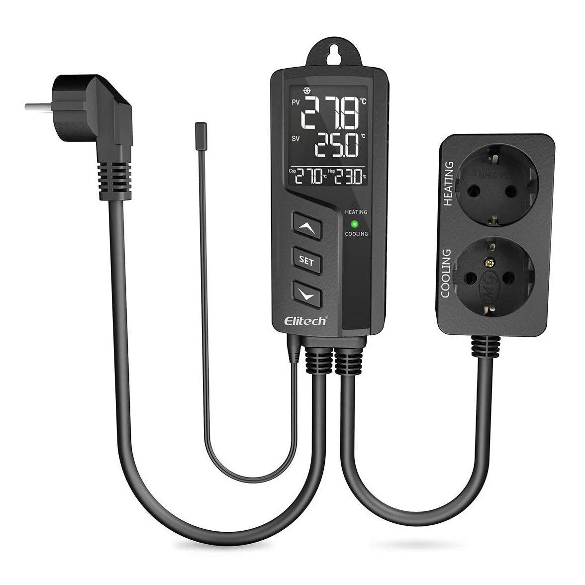 Elitech Cyfrowy termostat z czujnikiem chłodzenia 220 V do akwarium
