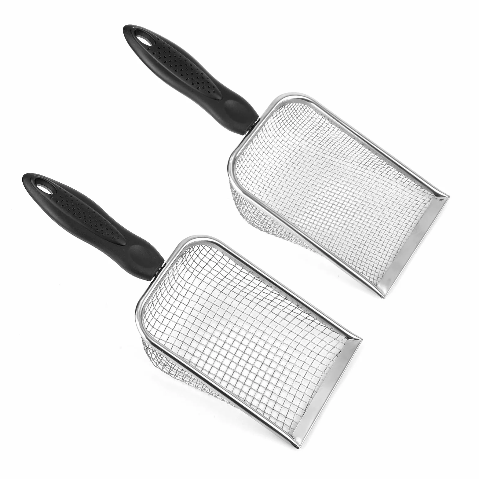 Gosknor 2 Szt. Sito do Gleby Ogrodowej, 5 i 2,8 mm Sito do Piasku i Kompostu z Ergonomicznym Uchwytem Łopatka Piasku i gleby Ogrodowej Skał Ziemi Kompostu