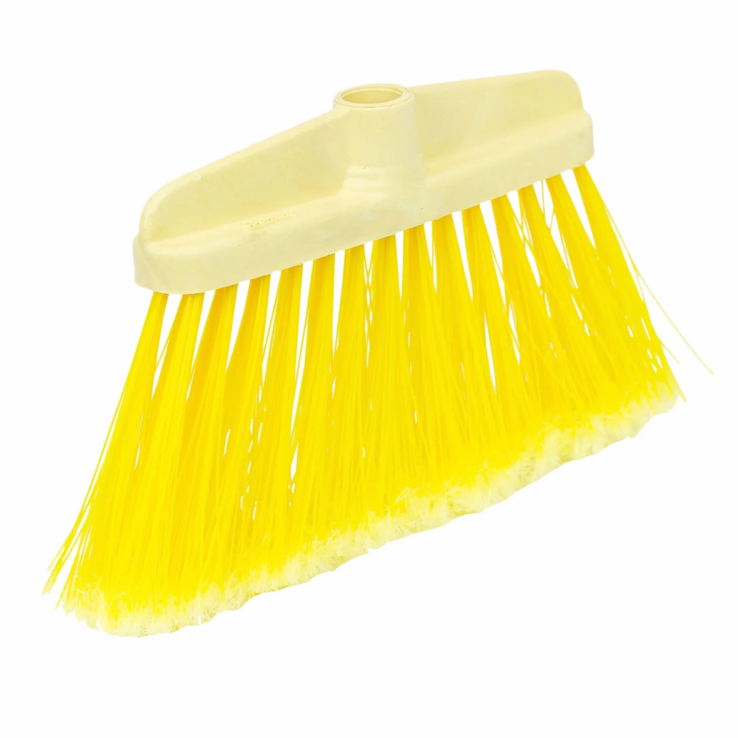 Spontex 97061005 miotła, bardzo długie włosie z tworzywa sztucznego, 35 cm, żółta miotła, 35 x 16,5 x 5 cm
