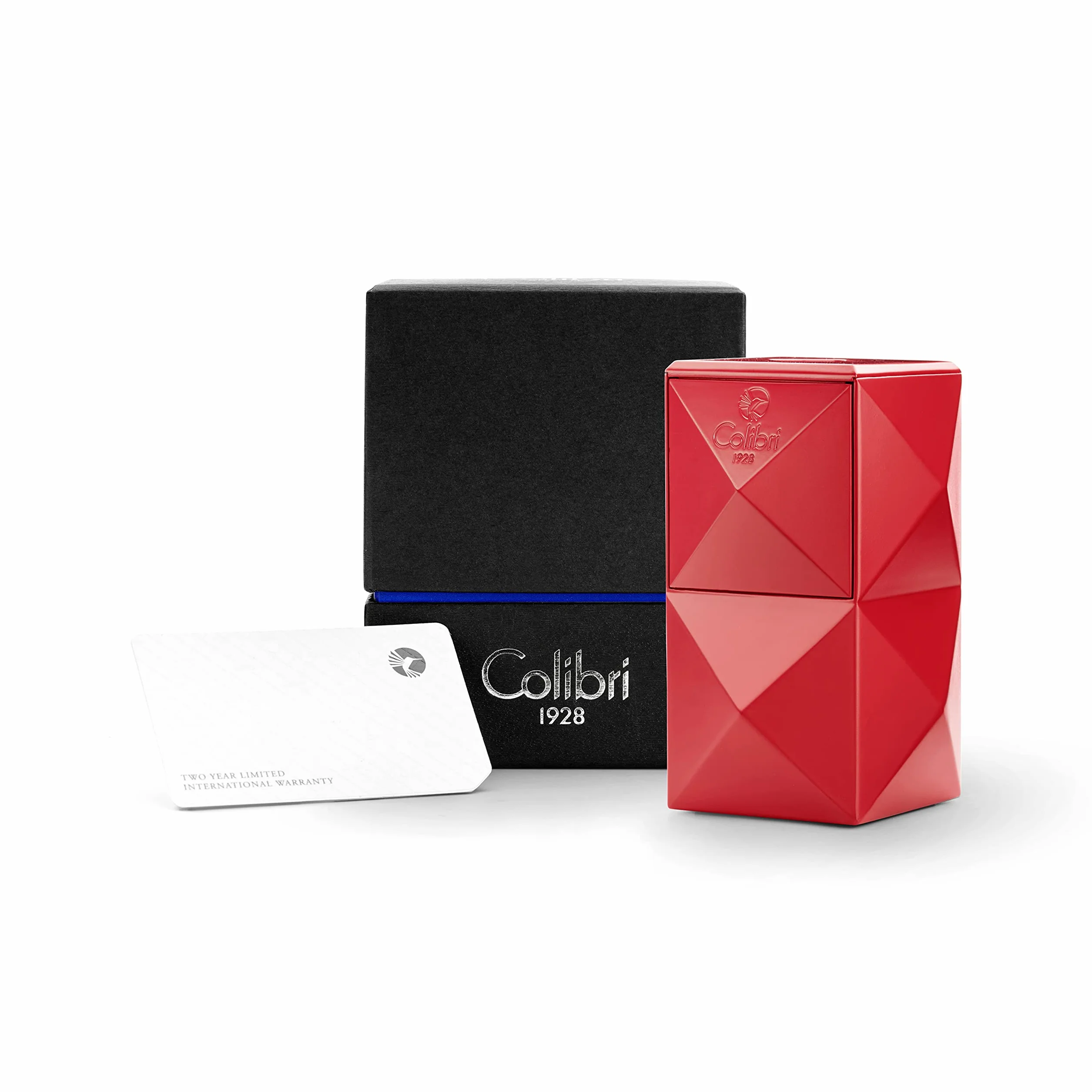 Colibri Quasar Zapalniczka stołowa z potrójnym strumieniem - Stylowe akcesorium dla palaczy cygar - Powłoka Premium - Działa z butanem (brak w zestawie) - Ładne eleganckie pudełko na prezent - Dwuletnia gwarancja
