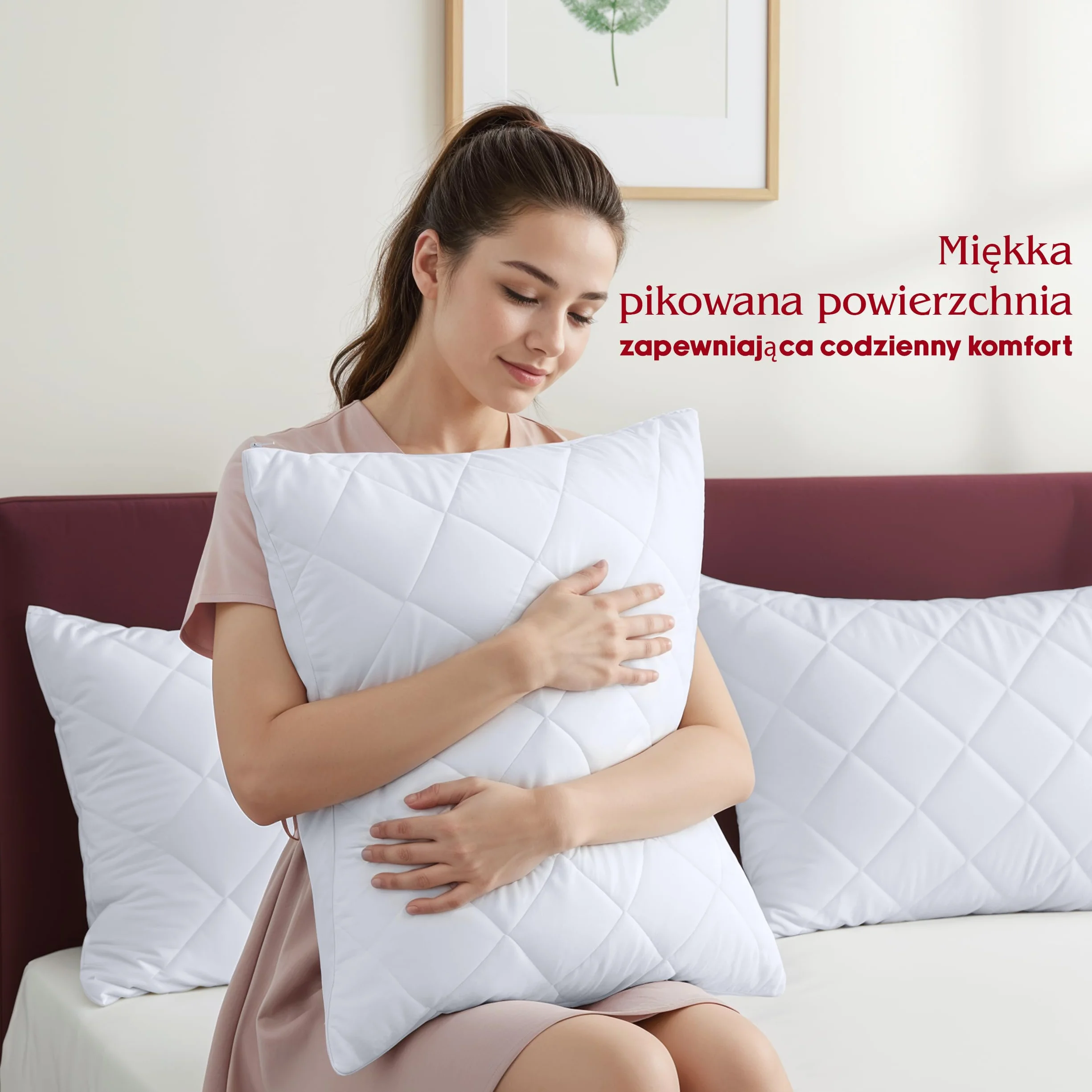 Poszewki na poduszki Utopia 50 x 75 cm Pikowane i zapinane na zamek błyskawiczny, miękkie i oddychające poszewki na poduszki z mikrofibry (białe)