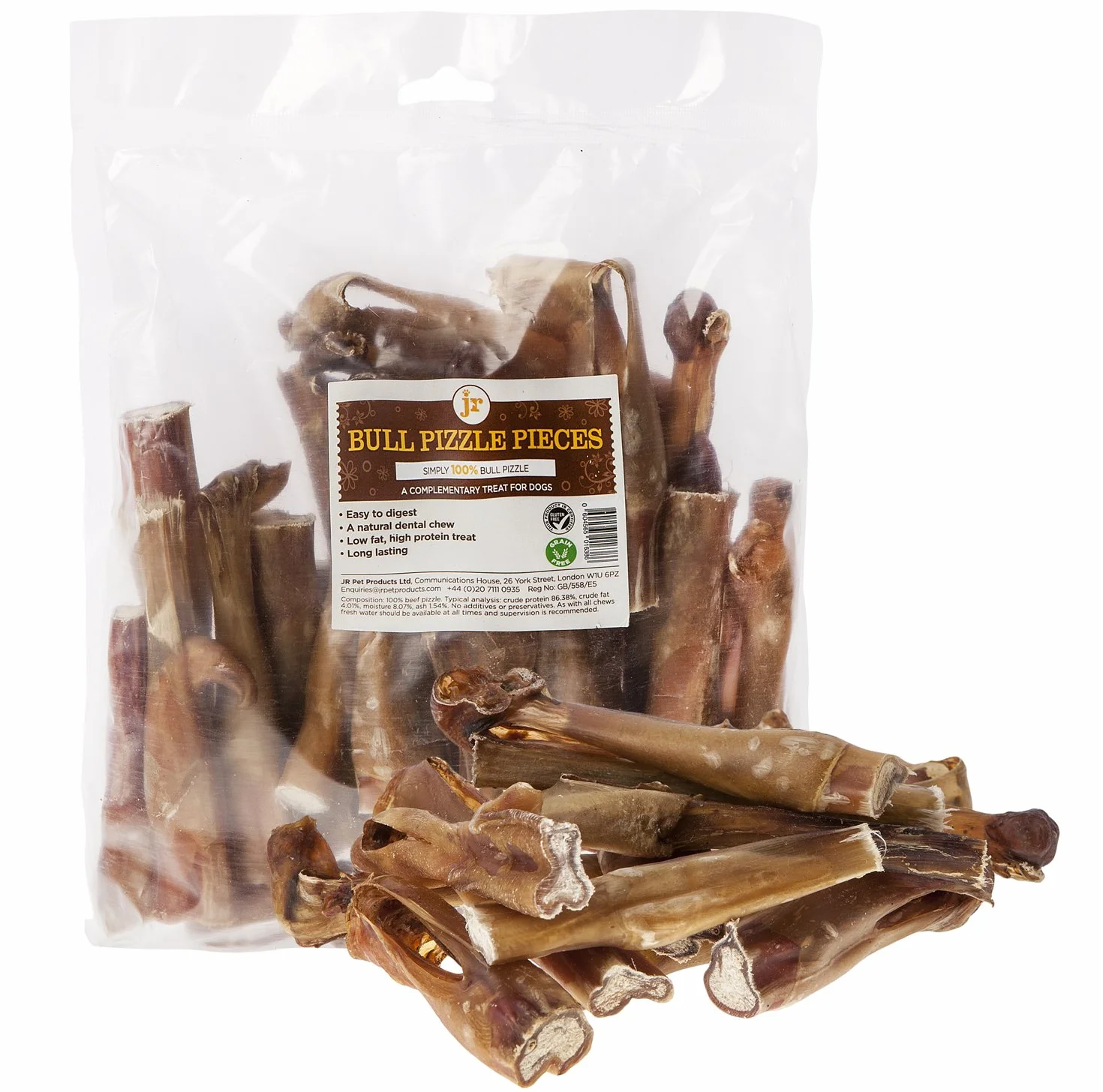 Bulls Bully Stick END PIECES Dog Treat Chew 200gm