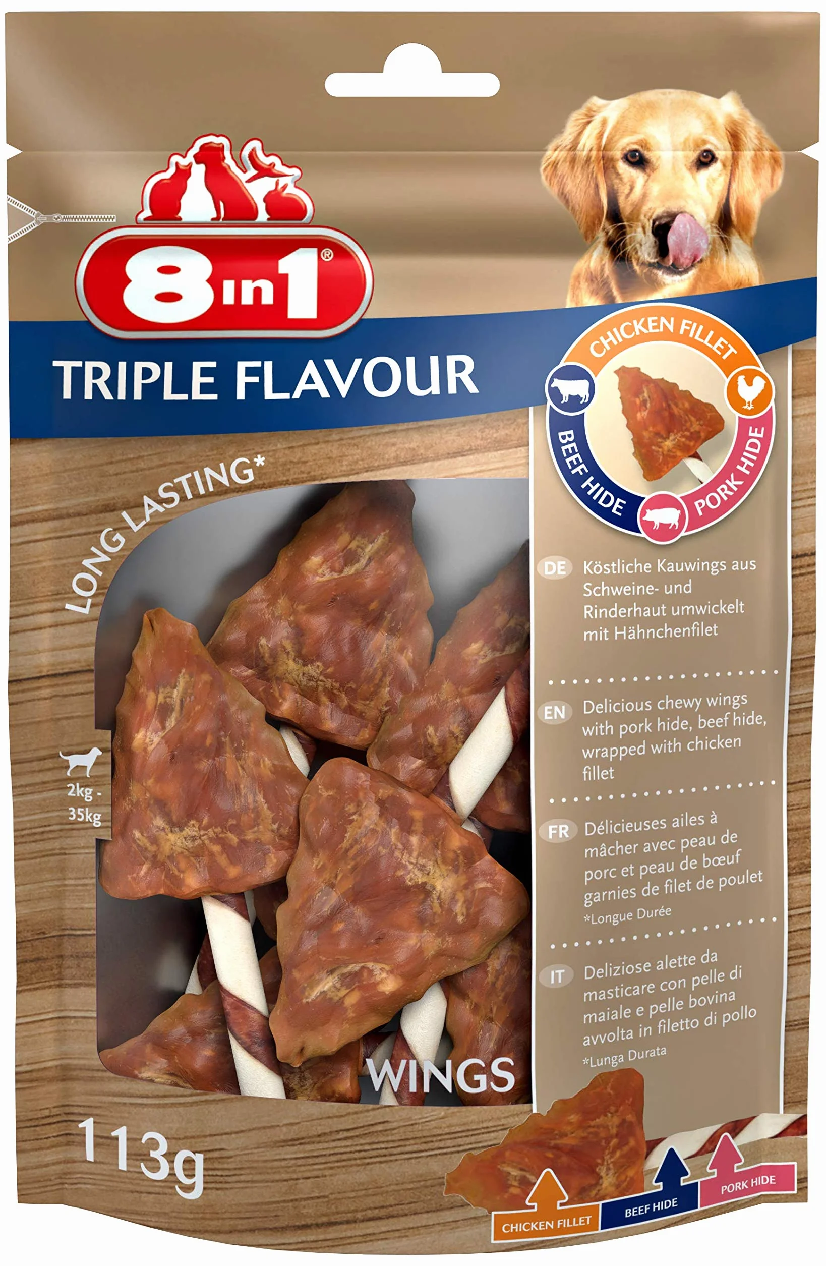 8In1 Triple Flavour Smakołyki dla Psów Kurczak 113 g