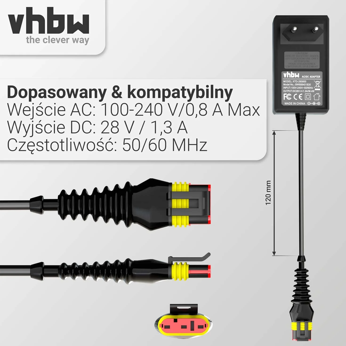 vhbw Zasilacz 28 V kompatybilny z Husqvarna Automower 105, 310, 315, 315X, 305, 310 Mark II, 315 Mark II, robot kosiarka