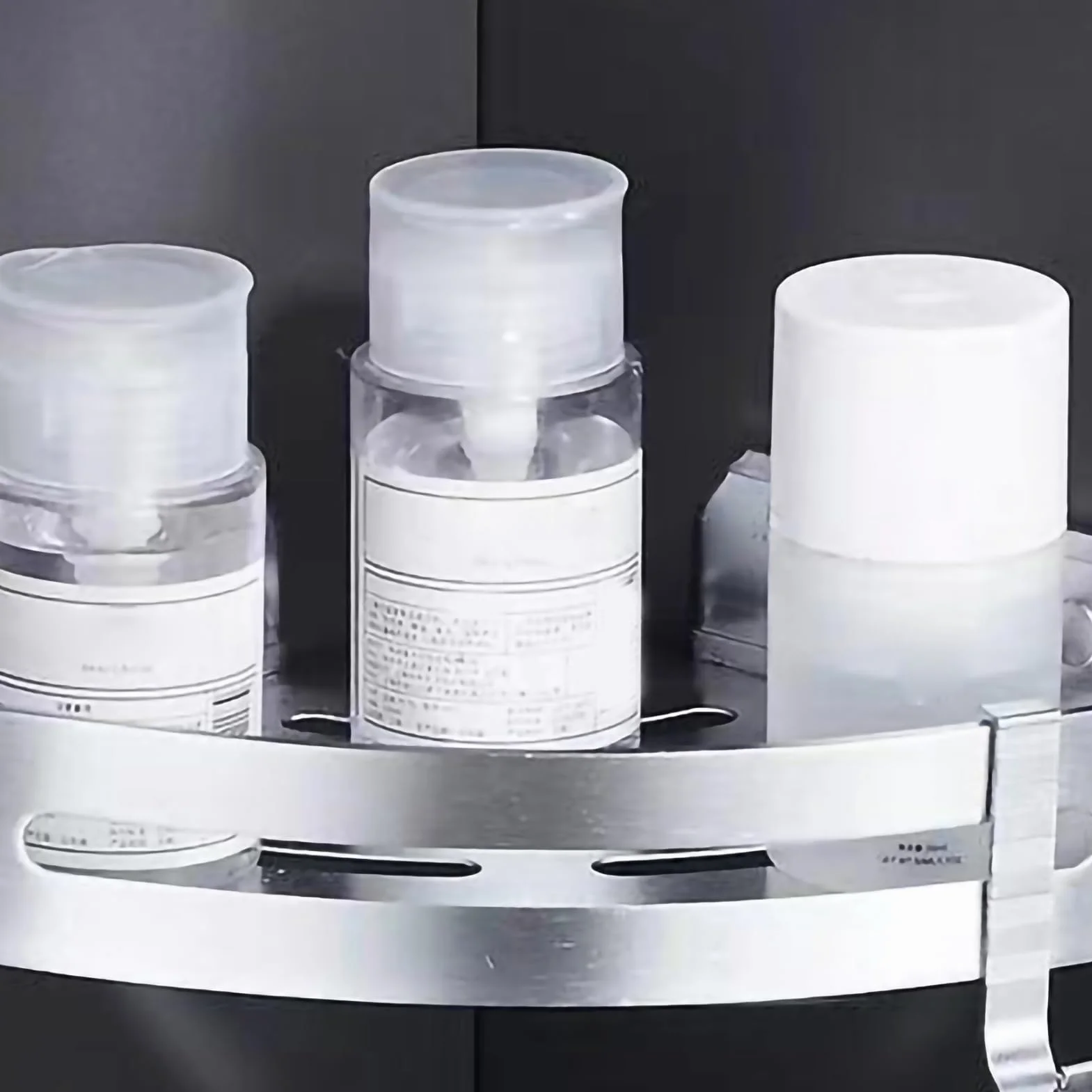Fdit Punch Prysznicowy Stojak na Aluminium Aluminium łazienka Narożna Półka Bez Wiercenia Półka na ścianie z Silnym ładunkiem do Domu w Hotelu w Kuchni łazienka (Srebro trójkątne)