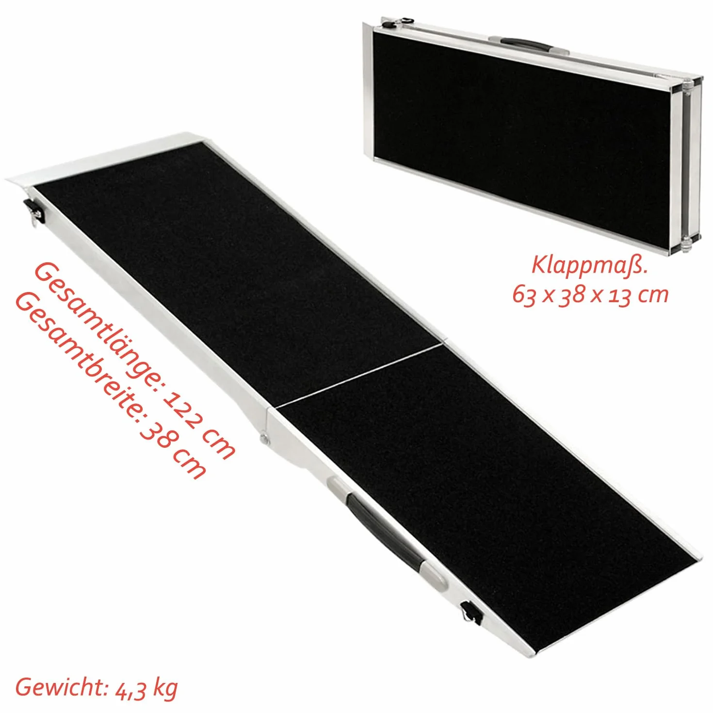 Petigi Rampa dla psów, do samochodu, bagażnika, schodów, pomoc przy wejściu dla psów, składana, aluminium, długość do 5 cm, obciążenie do 150 kg