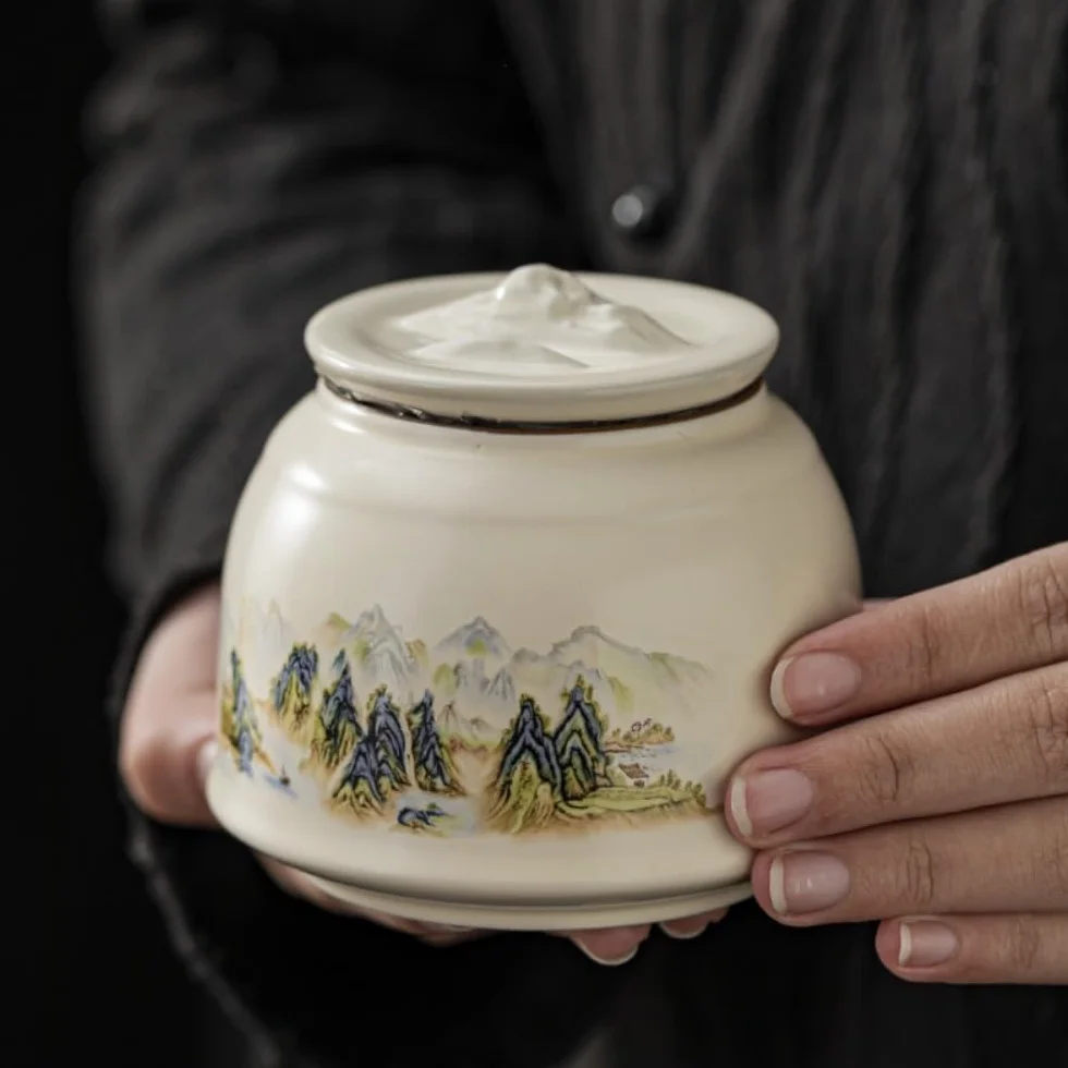 TEESONG Słoiki na herbatę ceramiczne puszki do przechowywania herbaty domowe zielona herbata czarna herbata pojemnik do przechowywania herbaty puszki zamknięte puszki puste puszki pojemniki do