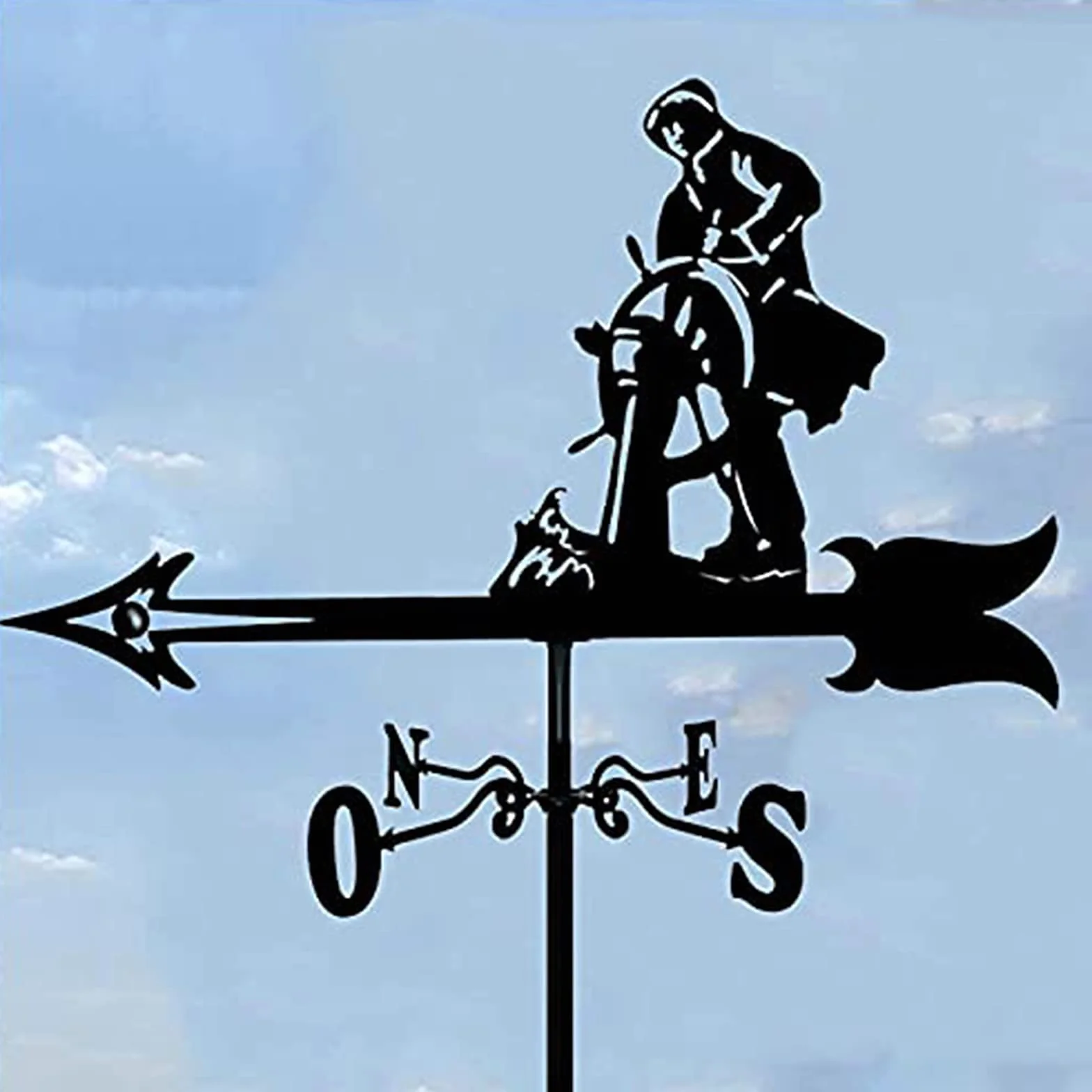 Weathervane wiatrowskaz wiatrowskaz metalowy wiatrowskaz z łopatkami dachowymi narzędzie pomiarowe dekoracje ogrodowe na zewnątrz gospodarstwo podwórko altanka kierunkowskaz