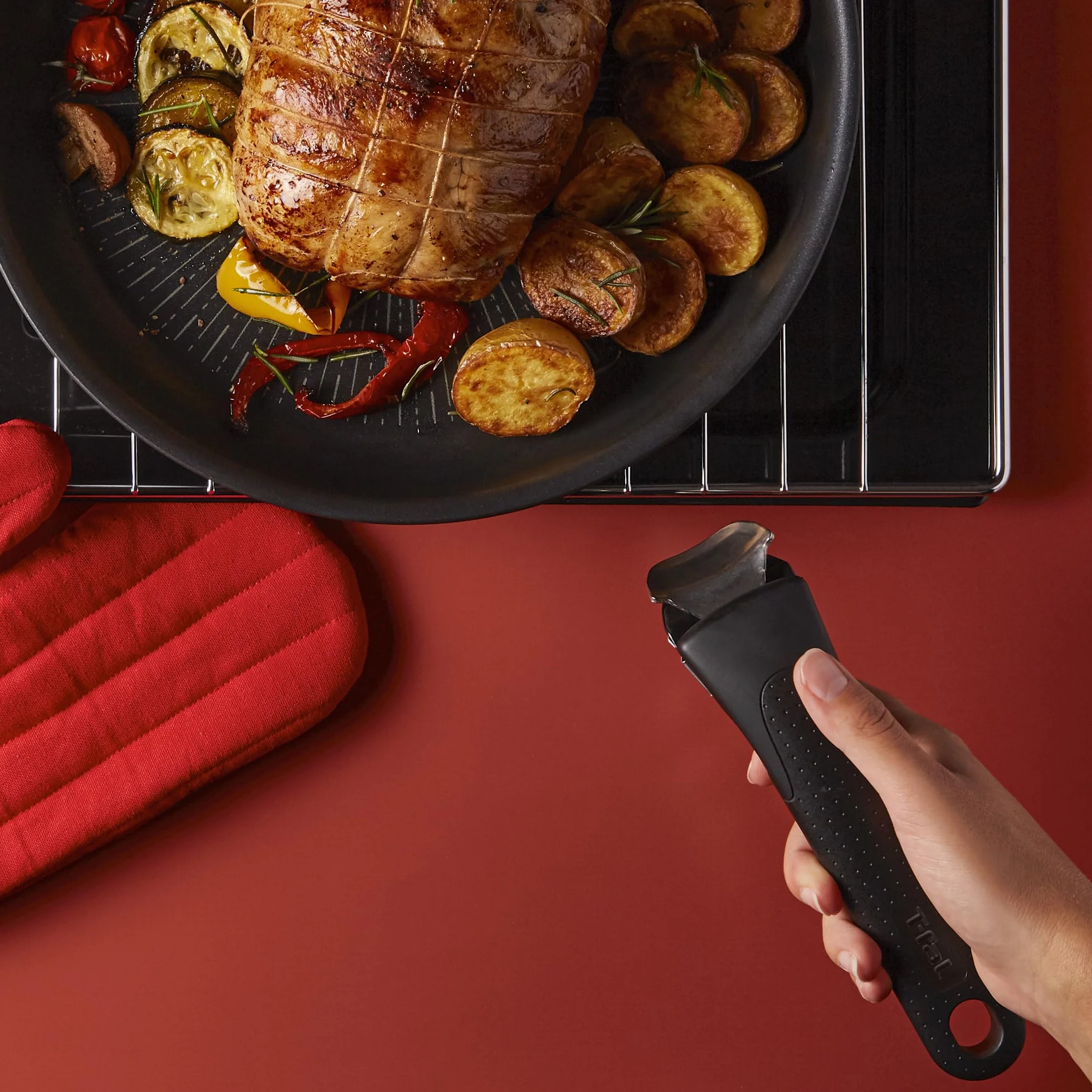 Tefal Ingenio Odpinany Uchwyt, Czarny, do 10 kg