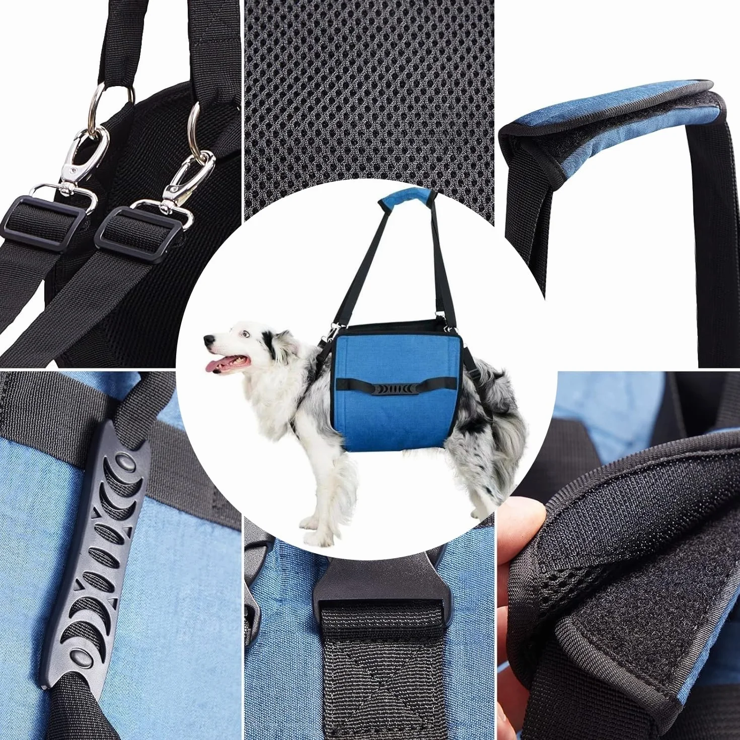 Dog Carry Sling, plecak ratunkowy dla zwierząt domowych, wsparcie dla psa, nosidełko dla psów dla artretyzmów, XL