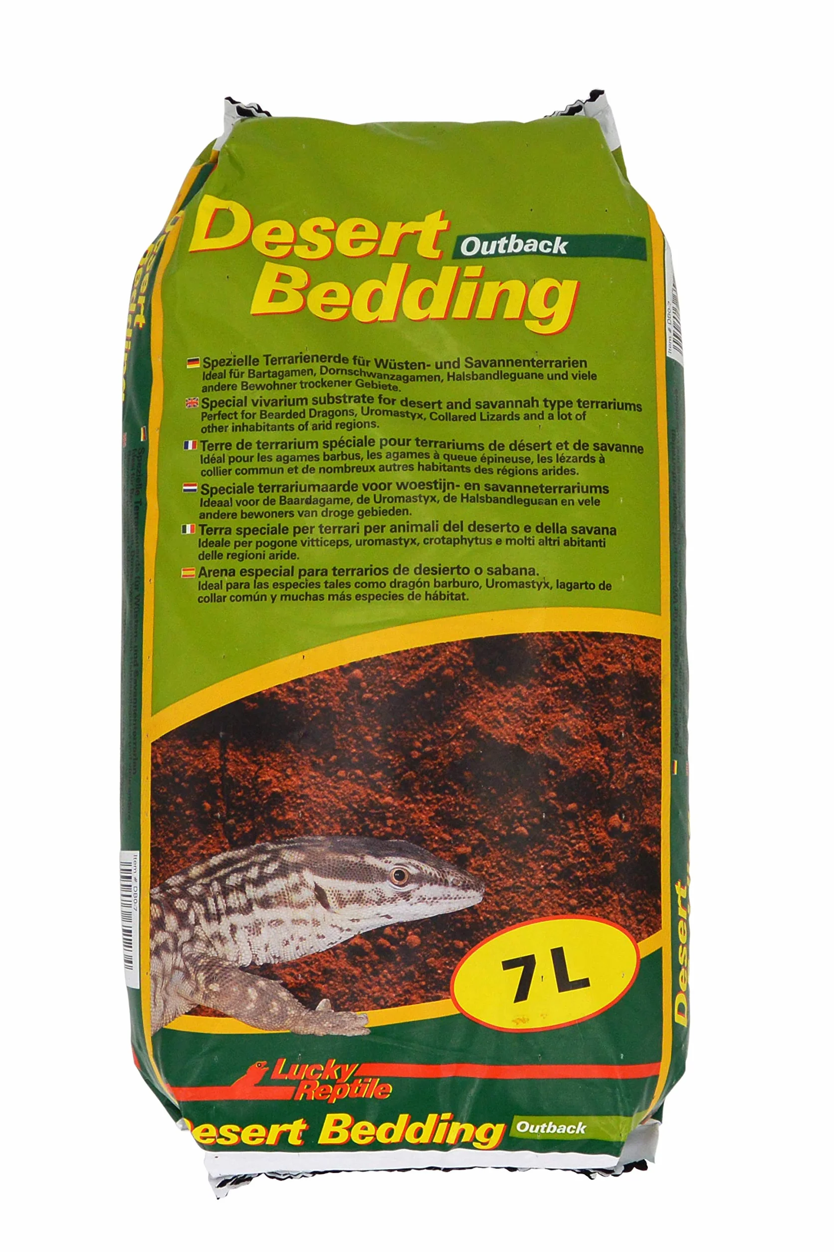 Lucky Reptile 7-litrowe podłoże do terrariów pustynnych-naturalne podłoże z piaskiem i gliną-podłoże do terrarium dla smoków brodatych i gekonów lamparcich