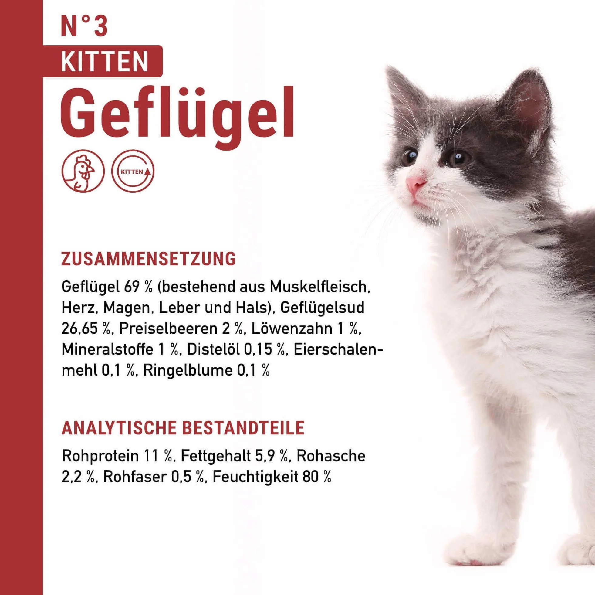 Catz Finefood Kitten Multipack mokra karma dla kotów bez zbóż 12 x 85 g