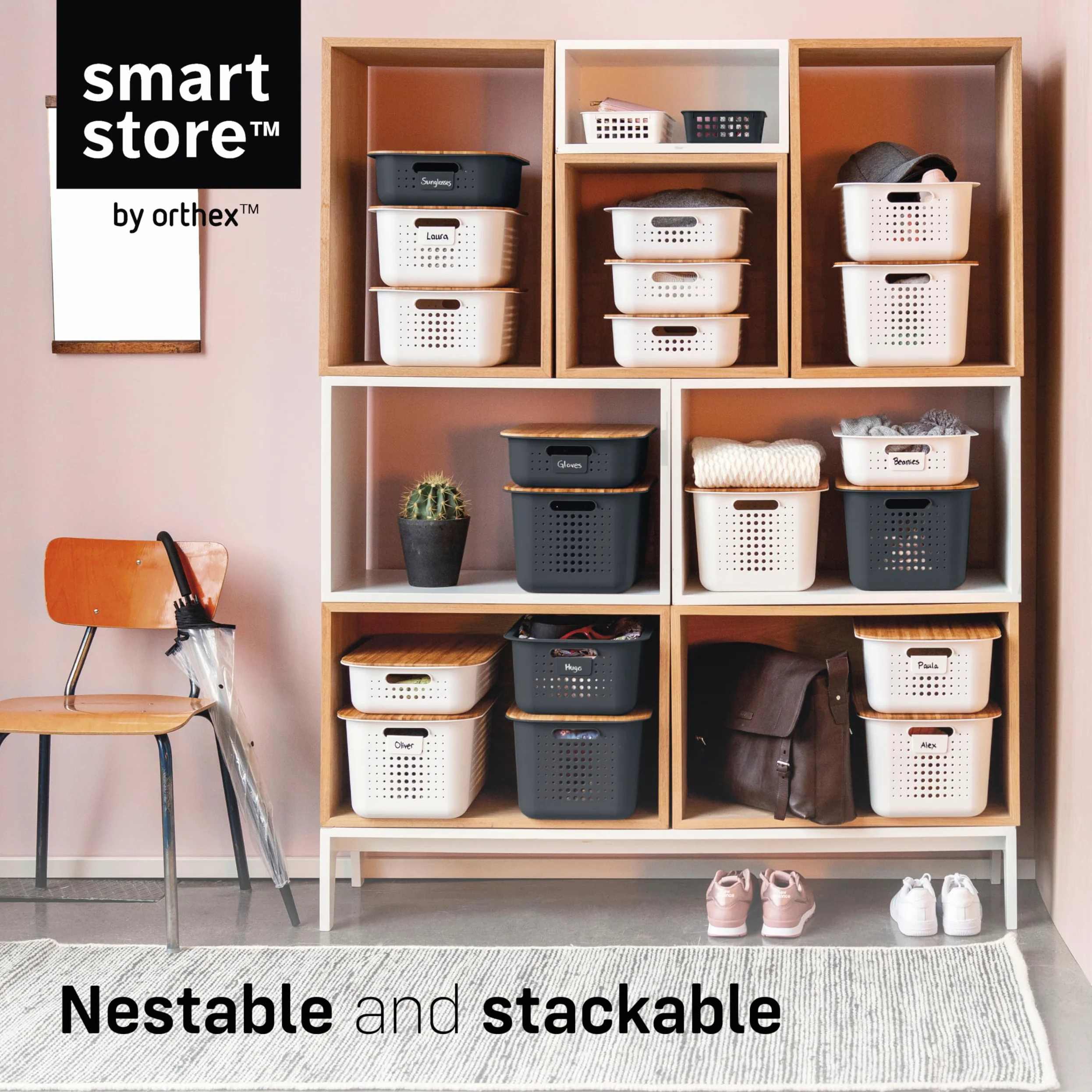 SmartStore Recycled 20 Tworzyw Sztucznych Przechowywanie Kosz, Biały