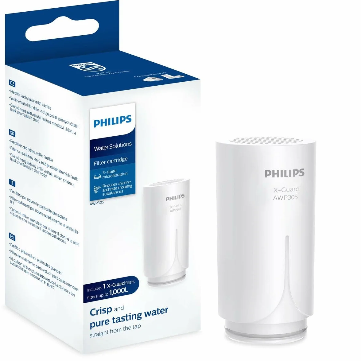 Philips Wkład Zamienny do Filtra Wody, Biały, 50 x 50 x 100 mm