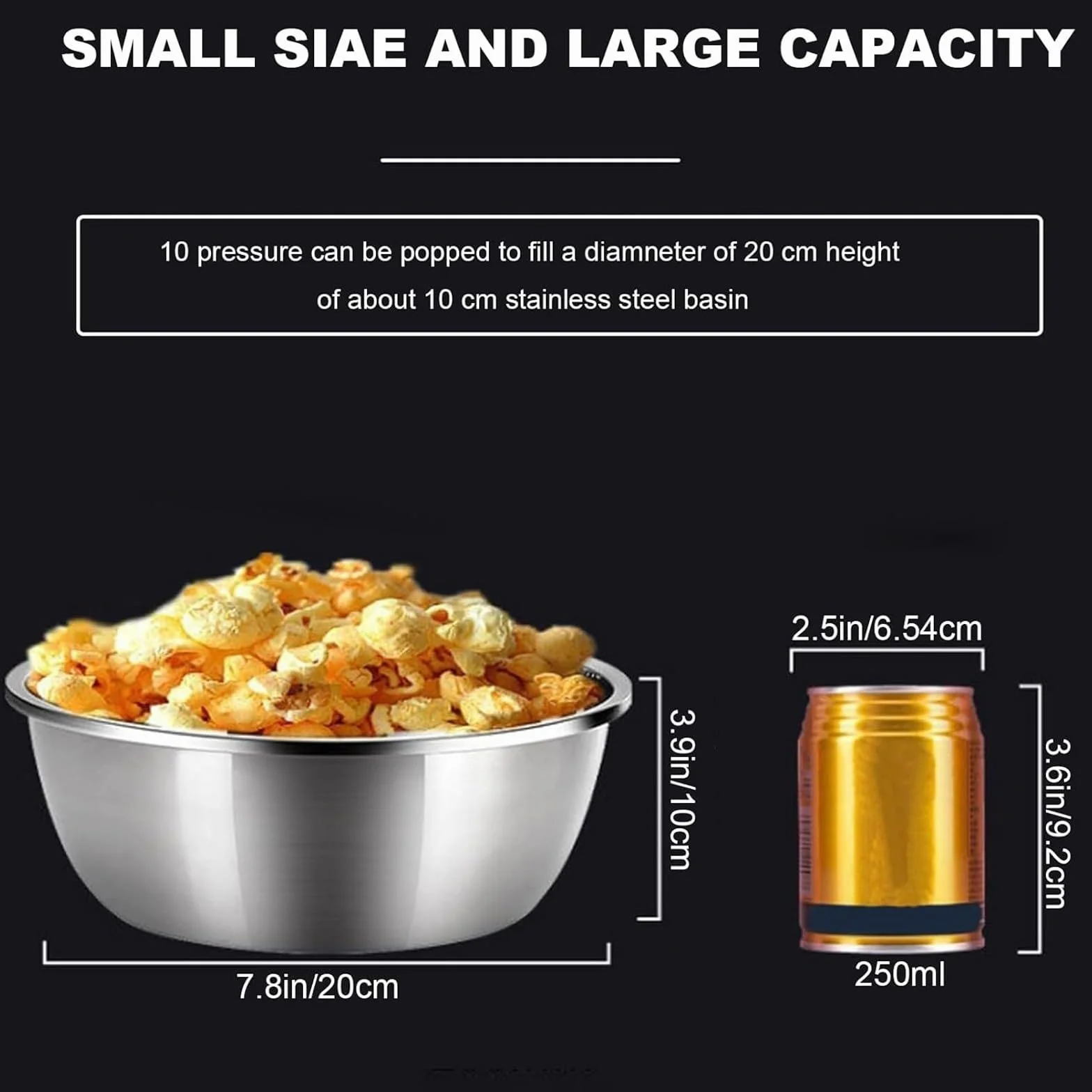 Przenośna maszyna do popcornu, wysokociśnieniowe maszyny do popcornu, chińska maszyna do robienia popcornu na gorące powietrze, mini garnek do popcornu ze stali nierdzewnej, staromodne działo do