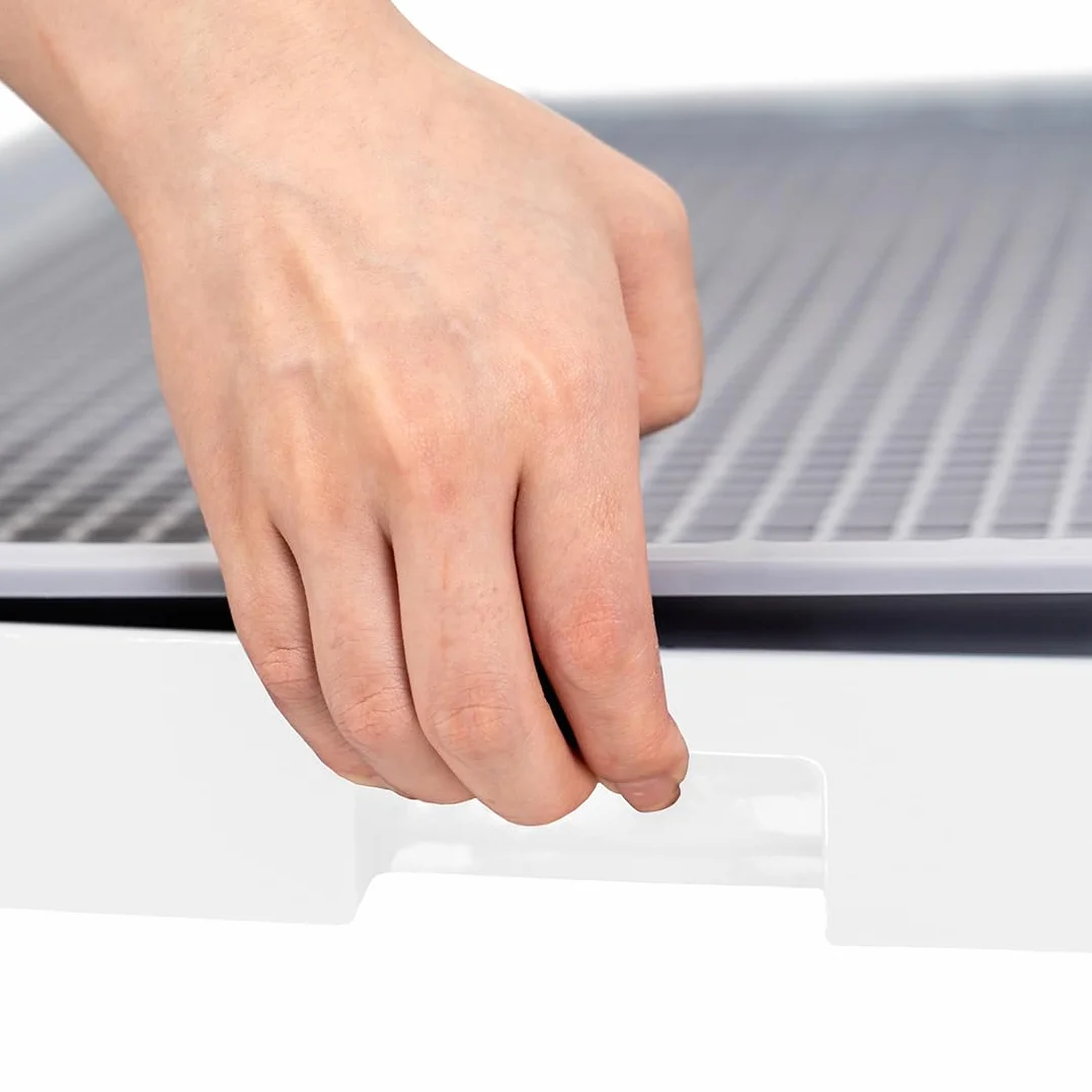 Toaleta dla psa, taca, kuweta dla psa, przenośna toaleta dla szczeniaków, zabezpieczona przed rozbryzgami wody, dla małych psów (L)