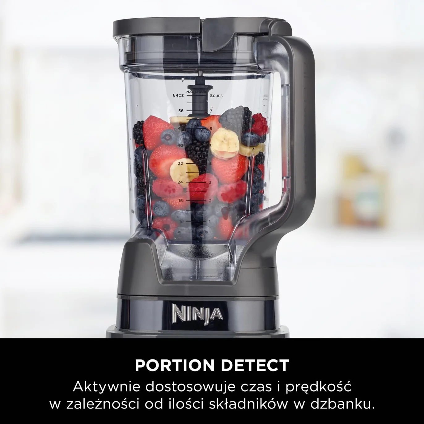 Ninja 2-in-1 Detect Power Blender Pro & Single Serve, 1200 W, dzbanek 2 l (maks.900 ml), 1 kubek 680 ml, smoothie, rozdrabnianie warzyw i miksowanie mrożonych napojów, Czarny- miedziany, TB301EUCP