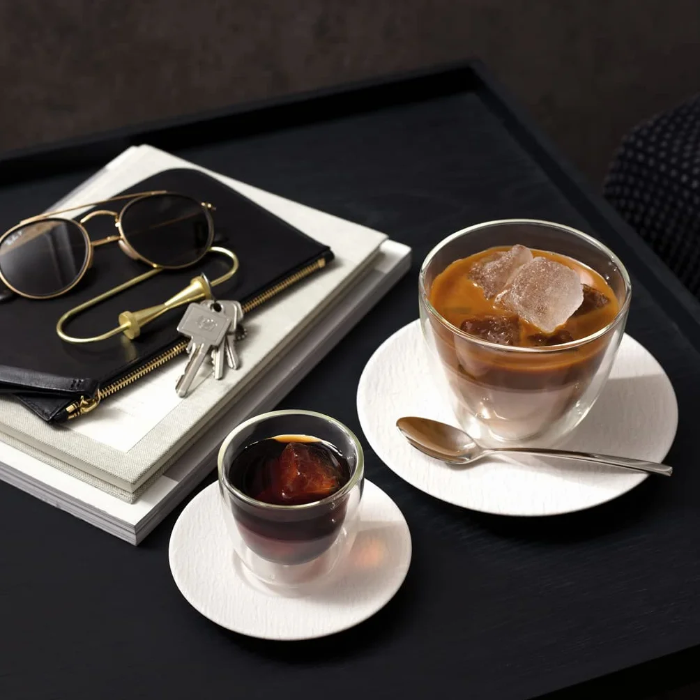 Villeroy und Boch Manufacture Rock Blanc spodek do kawy z mlekiem, 17,3 cm, porcelana premium, biały