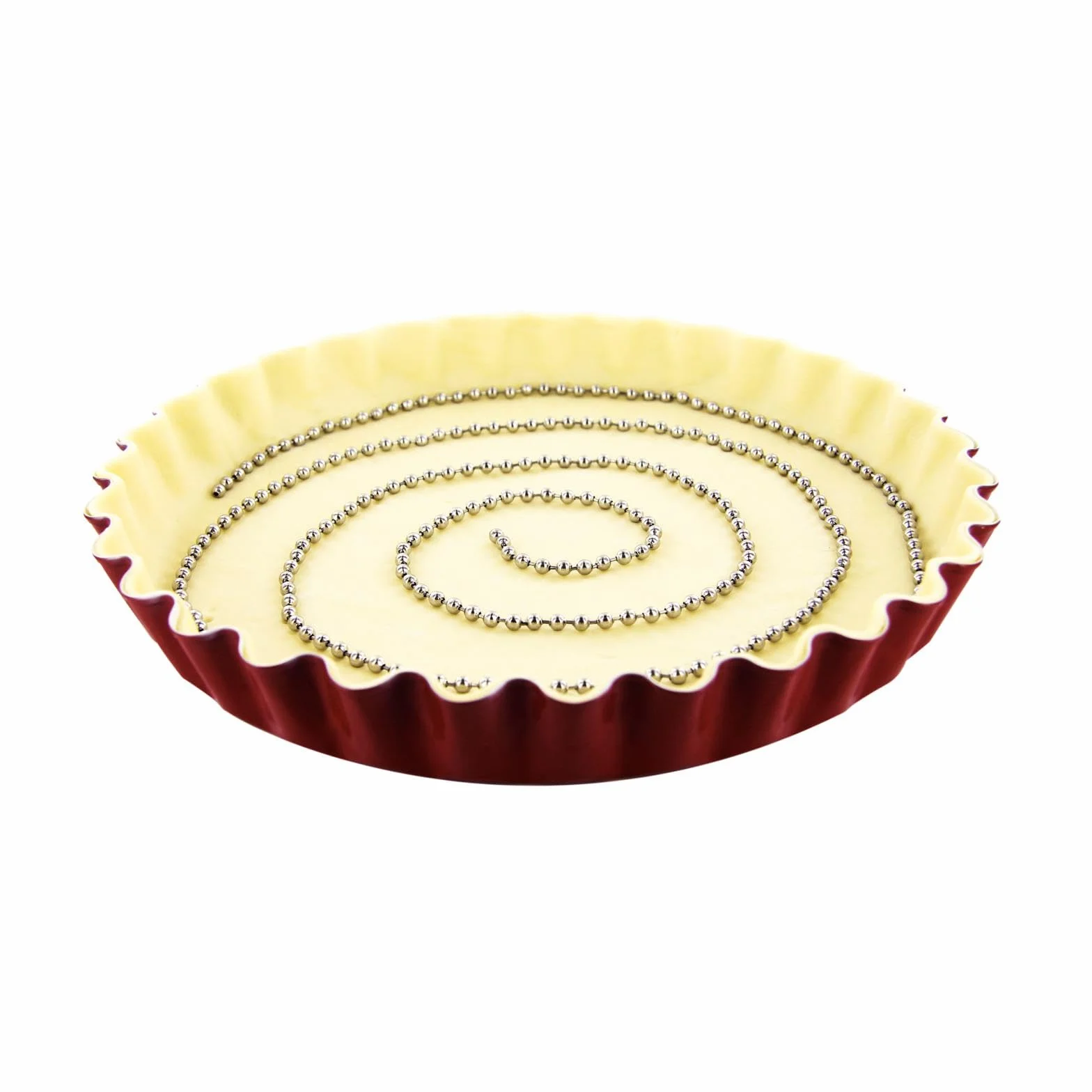 LILY COOK, KP0063, Łańcuszek bazowy do tarty ze stali nierdzewnej 180 cm, Precyzyjne i wszechstronne naczynie cukiernicze, idealne do tart i quiche, Srebro, 180 cm, Srebro