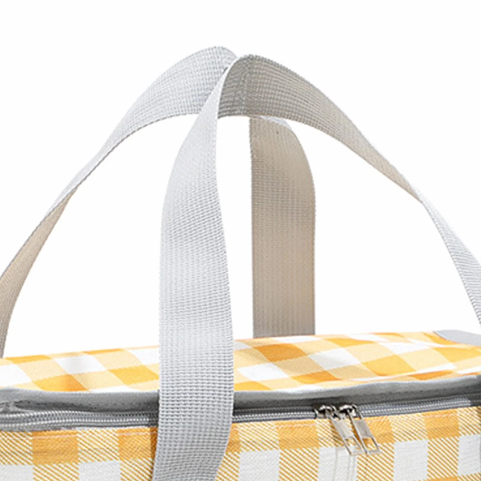 Torba piknikowa, kempingowy kosz na zakupy z uchwytem 35 x 20 x 20 cm / 13,8 x 7,9 x 7,9 cala izolowane torby wielokrotnego użytku kosz do przechowywania na plażę podróż podróż