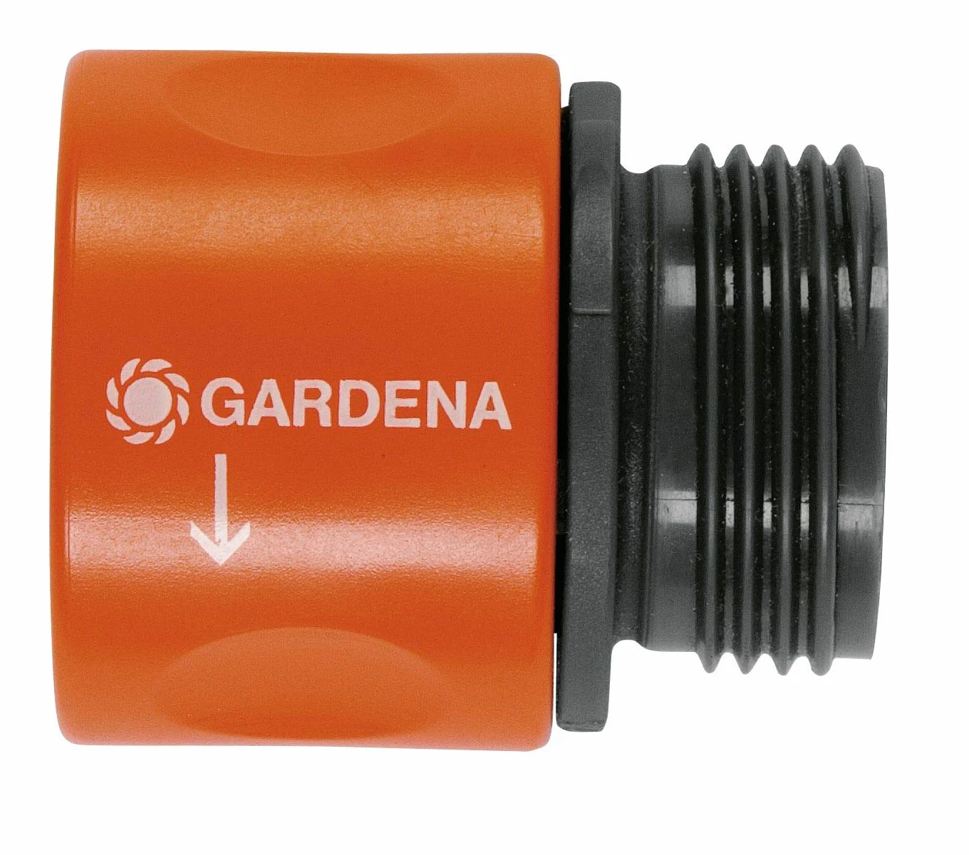 Gardena szybkozłącze przejściowe: element przyłączeniowy w postaci przejścia ze skręcanego połączenia węża do przyłącza kranowego, do gwintu 26,5 mm (G3/4), np. w pralkach, zapakowany (2917-20)