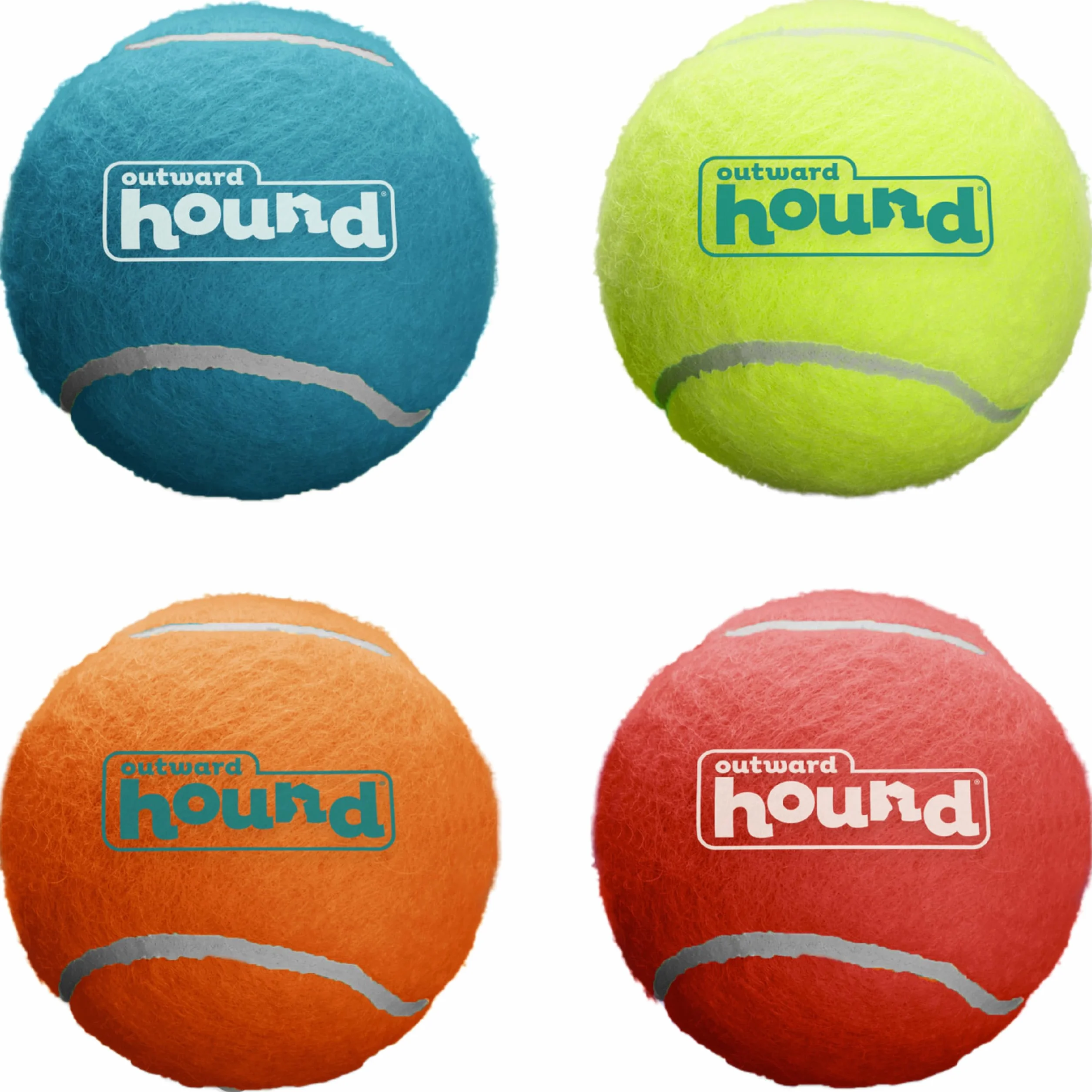 Outward Hound Squeaker Ballz Piłka do aportowania dla psa rozmiar M 4-pak