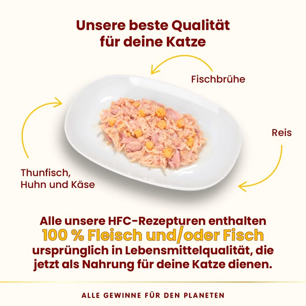 Almo Nature HFC Natural Megapack mokra karma dla kotów tuńczyk kurczak szynka 6 x 70 g