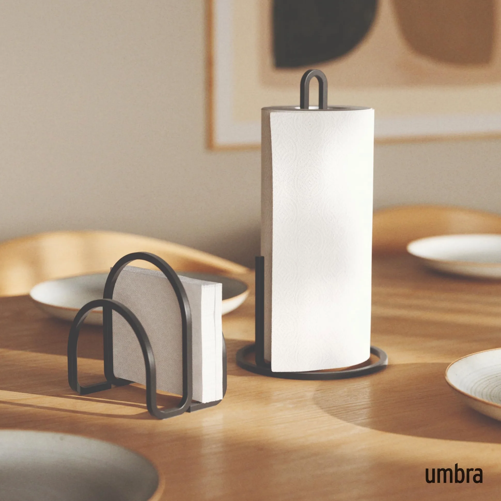 Umbra 1005748-040 uchwyt na serwetki, stal nierdzewna, czarny