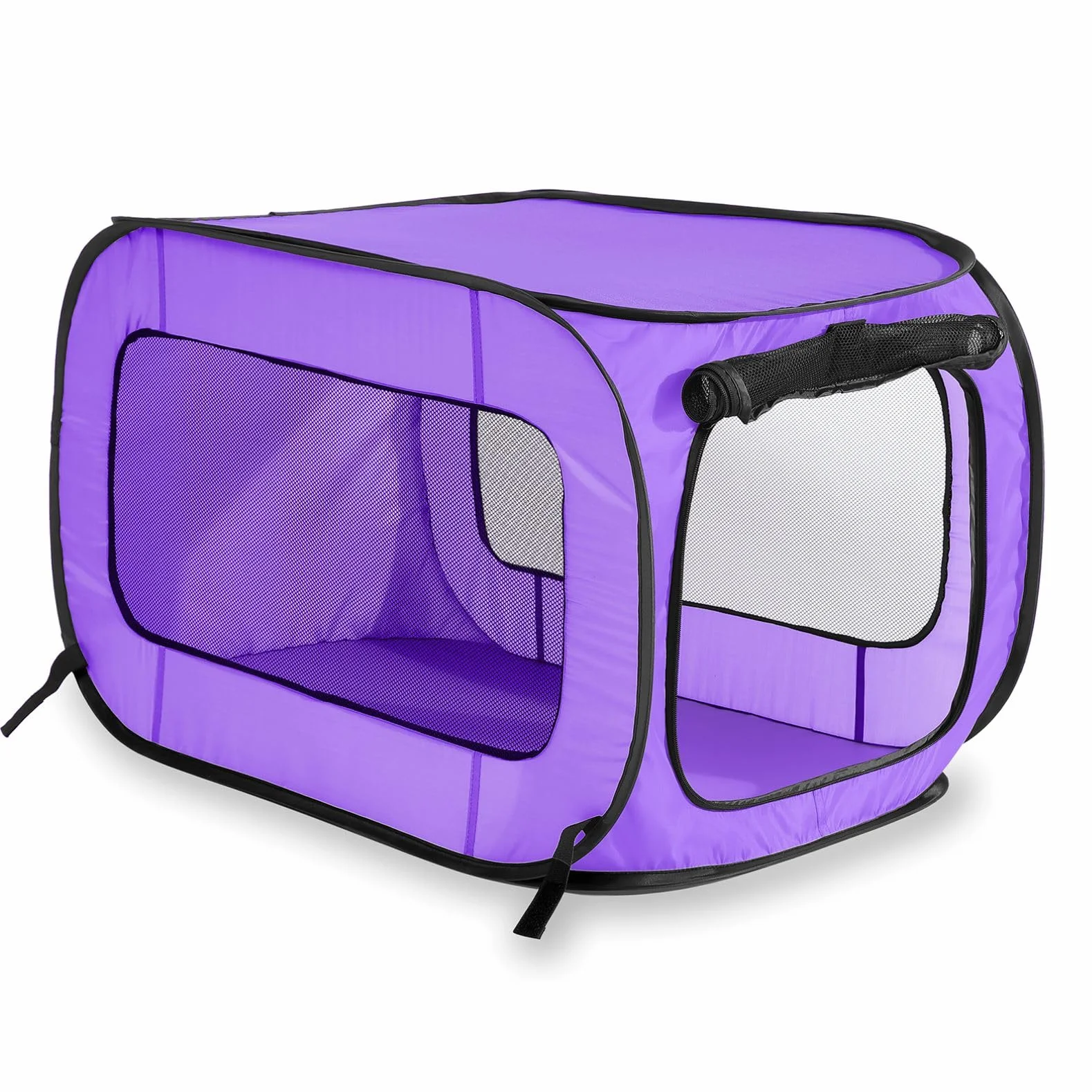 Beatrice Home Fashions Przenośna, składana, wyskakująca buda dla zwierząt domowych, 82,5 cm dł. x 48 cm szer. x 45 cm wys., fioletowa