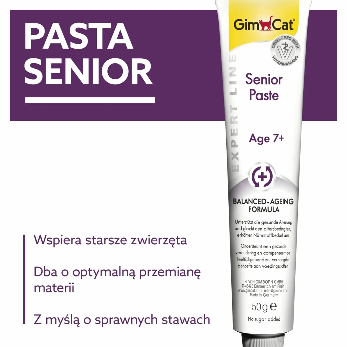 GimCat EXPERT LINE Senior pasta dla kotów 50 g