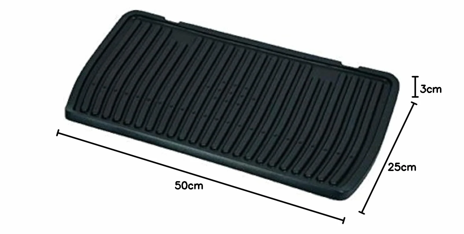 Rowenta Płyta grillowa, stal nierdzewna, czarna, prostokątna, kompatybilna z grillem kontaktowym GC722D16 OPTIGRILL+ XL
