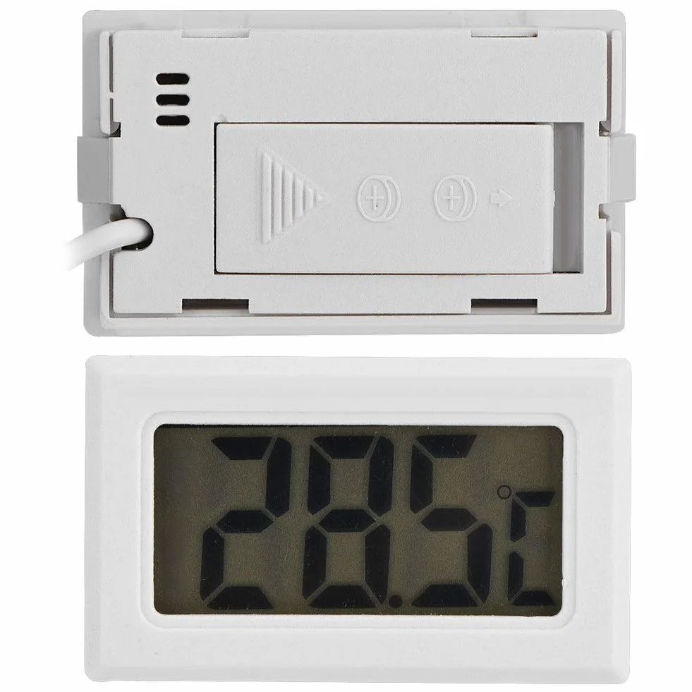 MAGT Mini cyfrowy termometr LCD z zewnętrznym czujnikiem sondy wodoszczelnym do akwarium biały