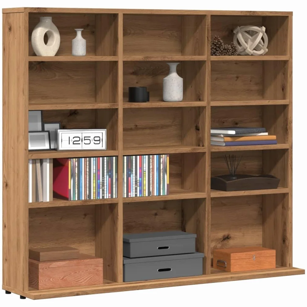 vidaXL Szafka na płyty CD, kolor dąb artisan, 100x23x89,5 cm, szafka na płyty CD, szafeczka, mebel, szafki na płyty CD, szafeczki, meble, regał