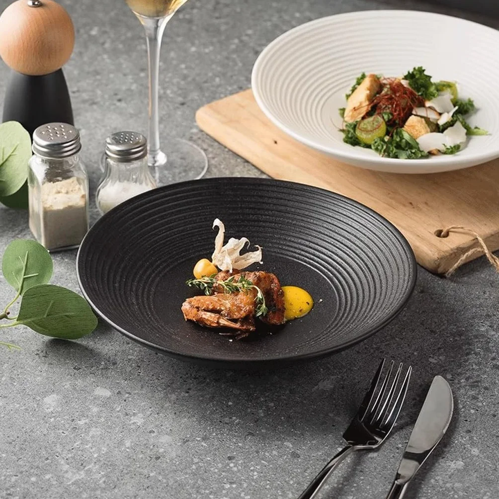 Miski do zupy domowy makaron miska talerz ramen duża miska do zupy ceramiczna miska sałatkowa zachodnia prezentacja jedzenia miski obiadowe (2)