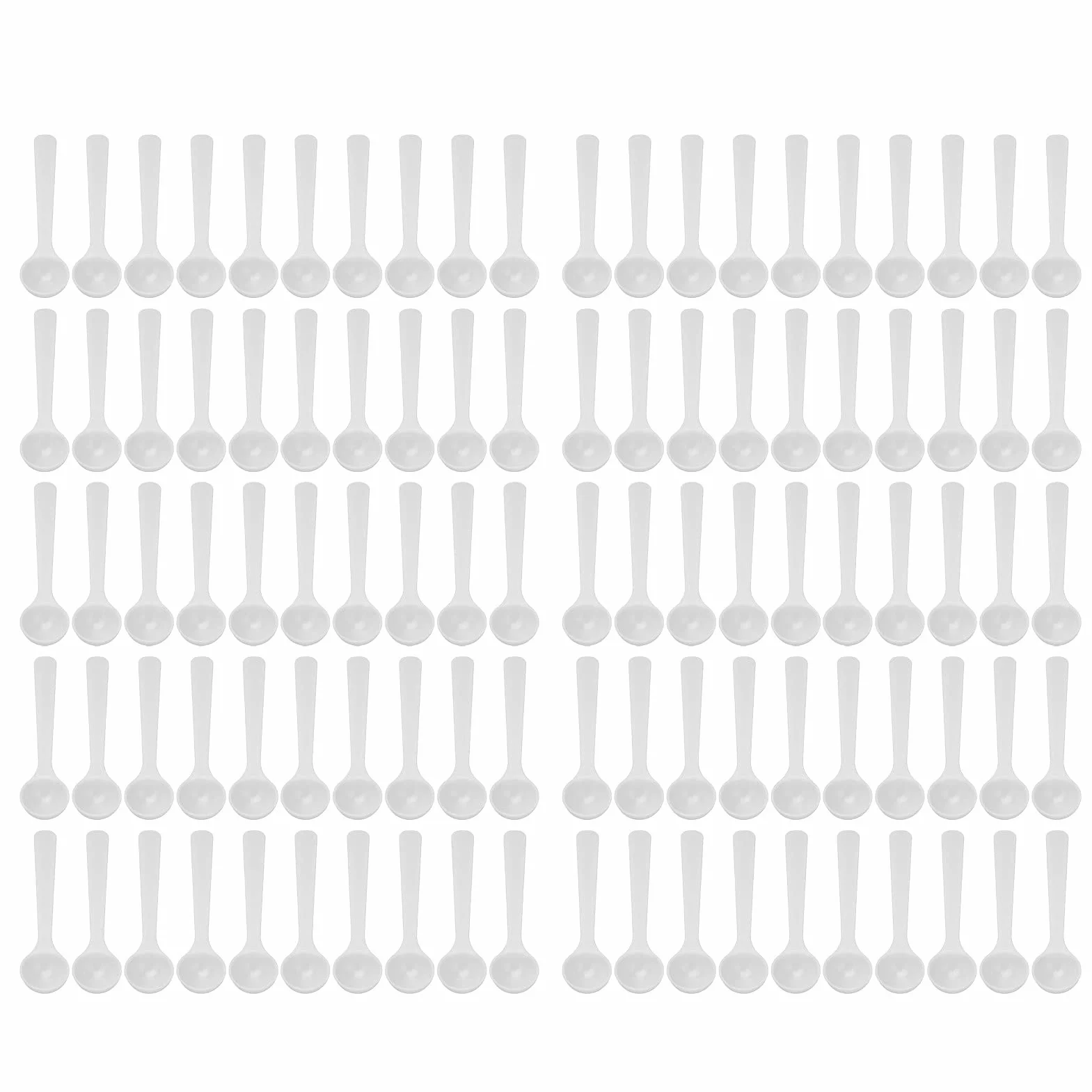 Łyżki Pomiarowe,100 Szt. Plastikowa Łyżka do Nawozu 2 ml/1G Odporność Na Wysoką Temperaturę Łyżka Pomiarowa Mikro Miarki Mini Miarki do Ogrodnictwa Nawożenie Kuchnia Gotowanie Pieczenie