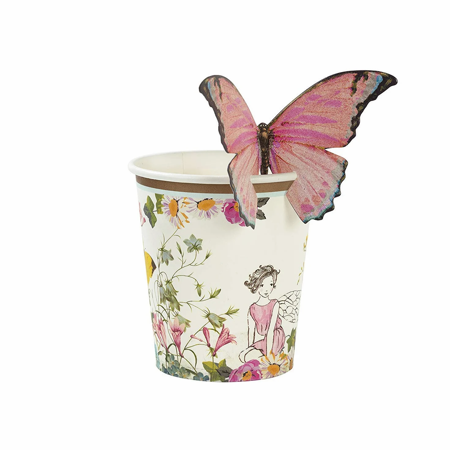 Talking Tables Papierowy motyl na przyjęcie herbaciane, kubki wróżki PK12, 12 sztuk, wysokość 20 cm, 18 cm