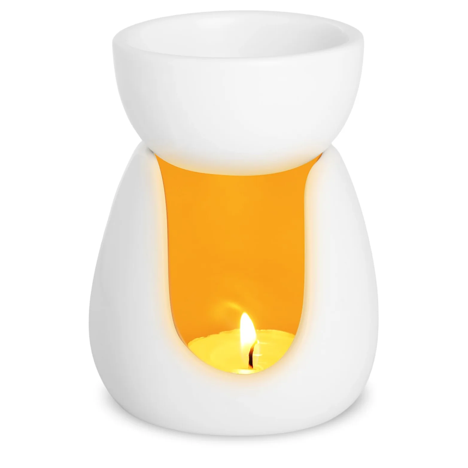 WD&CD Palnik do topienia wosku, ceramiczny palnik olejowy uchwyt na aromaterapię świeca dyfuzor zapachowy dekoracja domu, sypialni, biały