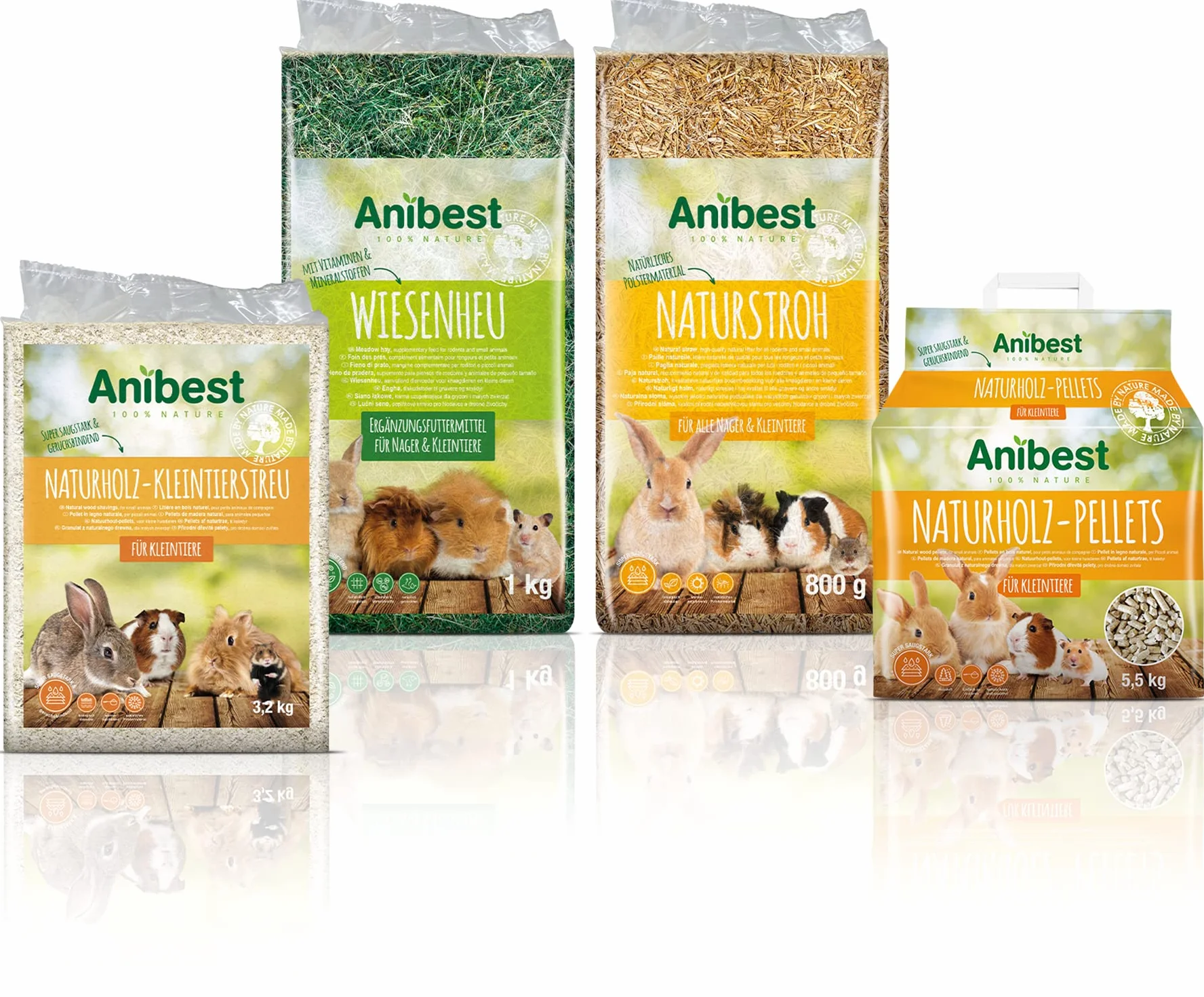 Anibest Naturalna słoma, żwirek dla małych zwierząt 100% naturalny ściółka dla gryzoni i królików