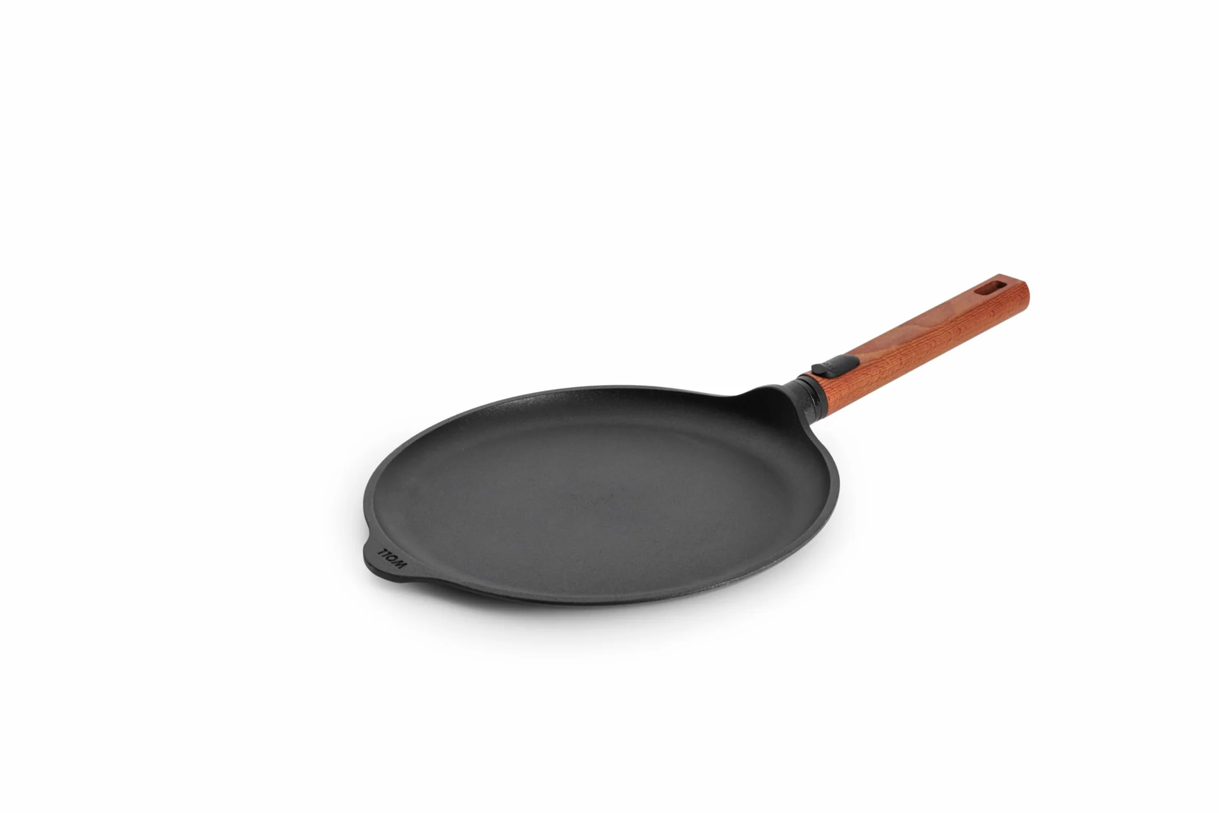 Woll Eco Logic QXR patelnia do naleśników, indukcyjna, Ø 26 cm, ze zdejmowanym, trwałym drewnianym trzonkiem, nadaje się do wszystkich rodzajów kuchenek, nie zawiera PFAS, powłoka nieprzywierająca,