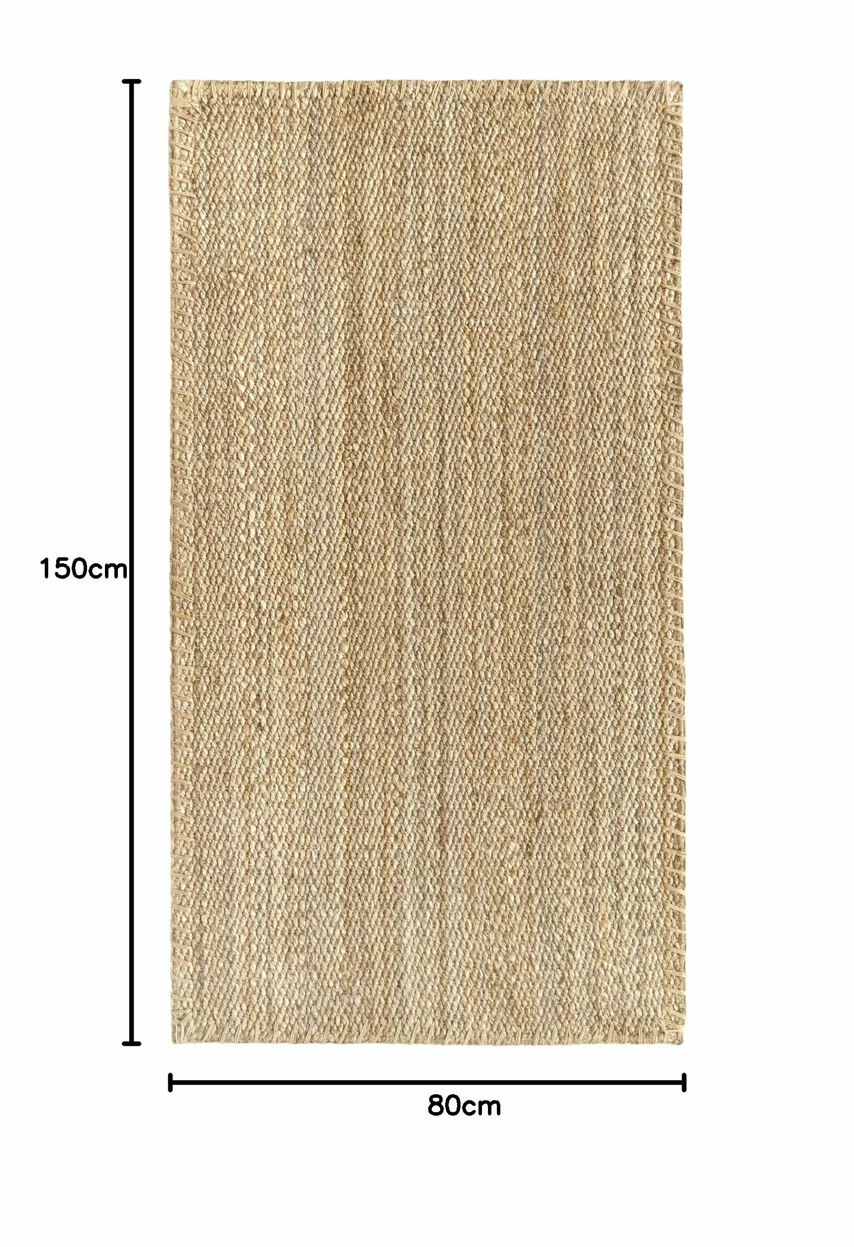 HAMID - Dywan z juty granada, naturalny kolor, dywan z juty, 100% włókna jutowego, ręcznie robiony, pleciony dywan do domu, salonu, dywan podłogowy, 150 x 80 cm