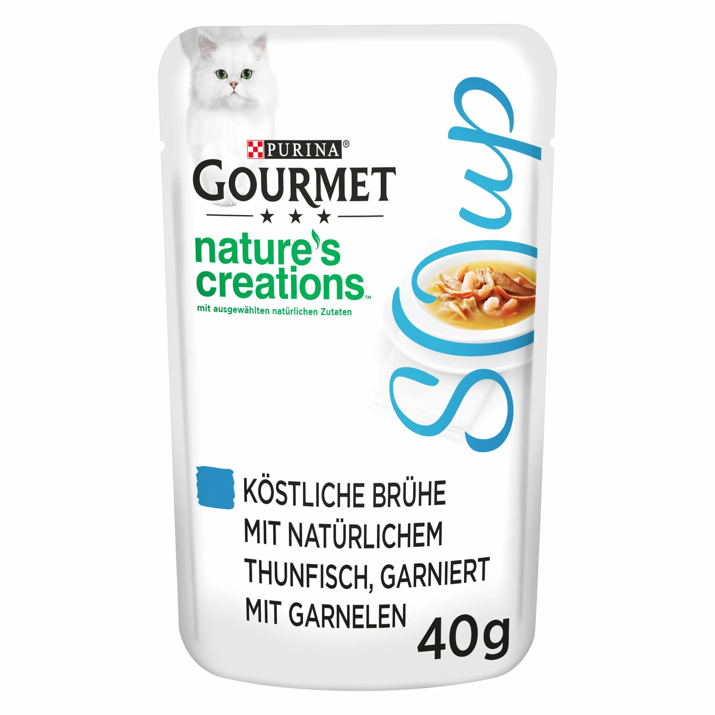 Gourmet Crystal Soup Karma dla Kotów Tuńczyk Krewetki 32 x 40 g