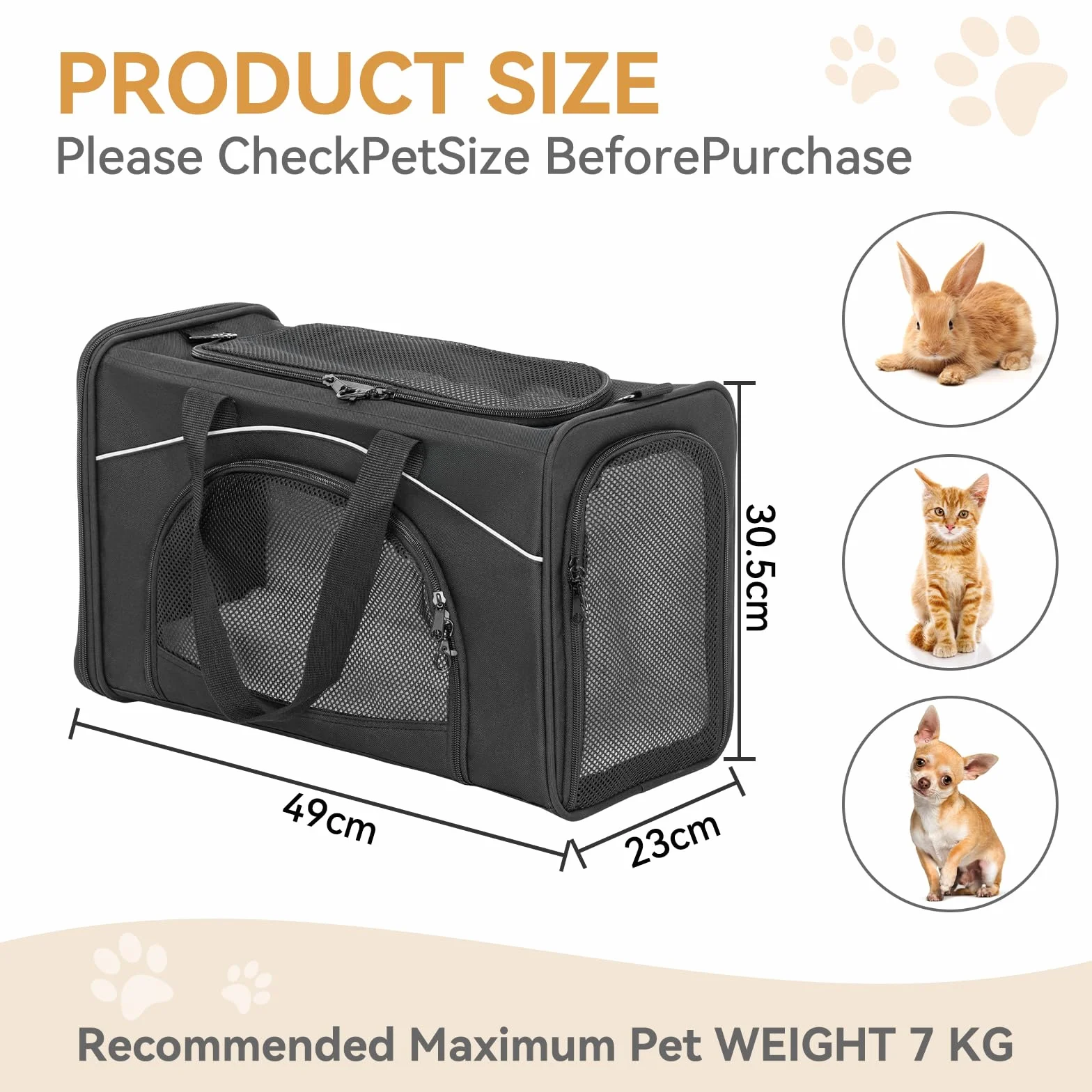 Petsfit torba transportowa dla kota i psa zatwierdzona do lotu